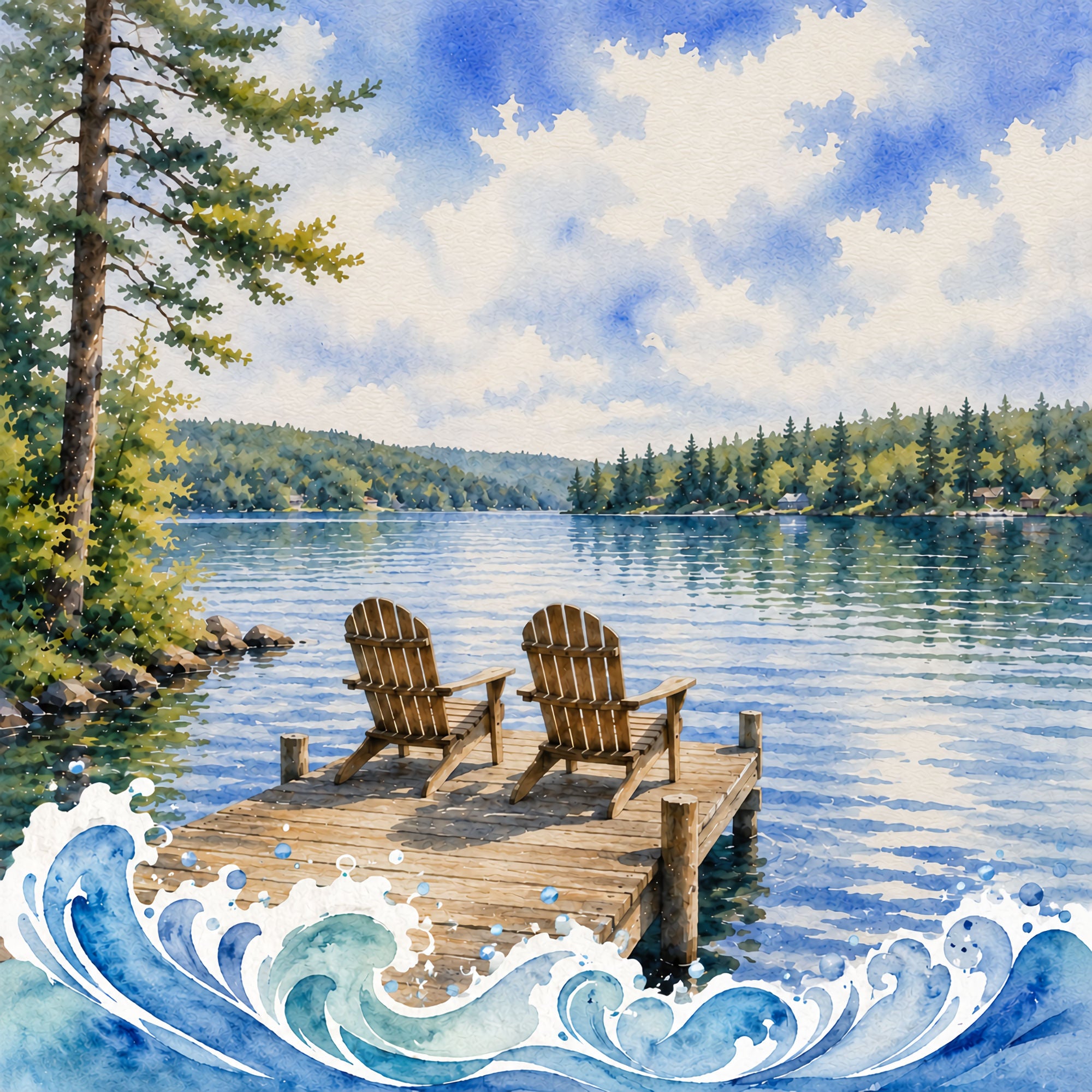 Water Sports Collection Dockside Memories 12 x 12 Double-Sided Scrapbook Paper by SSC Designs