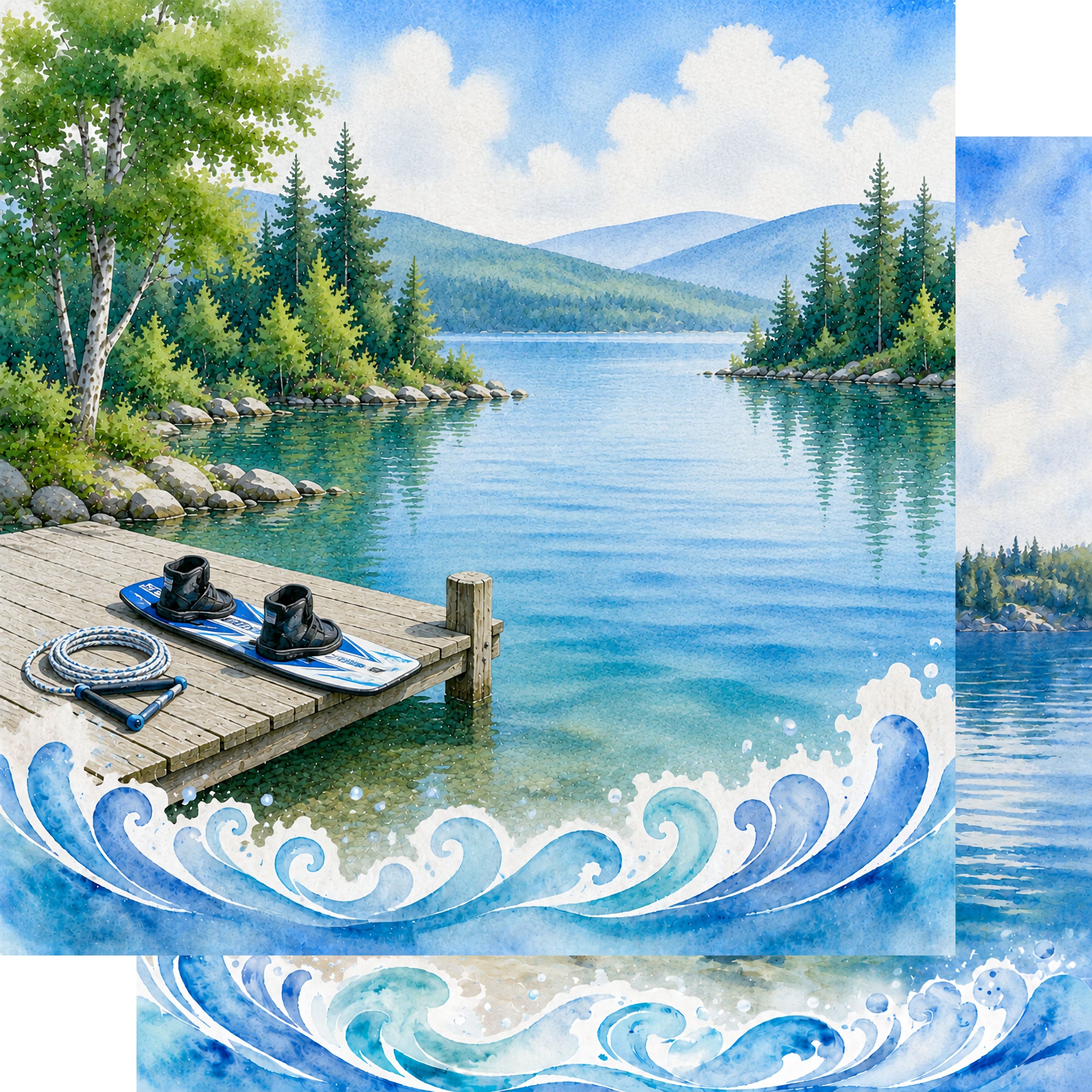 Water Sports 12 x 12 Scrapbook Paper & Embellishment Kit by SSC Designs