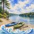 Water Sports Collection Kayak Adventure 12 x 12 Double-Sided Scrapbook Paper by SSC Designs