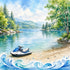 Water Sports Collection Jet Ski Afternoon 12 x 12 Double-Sided Scrapbook Paper by SSC Designs