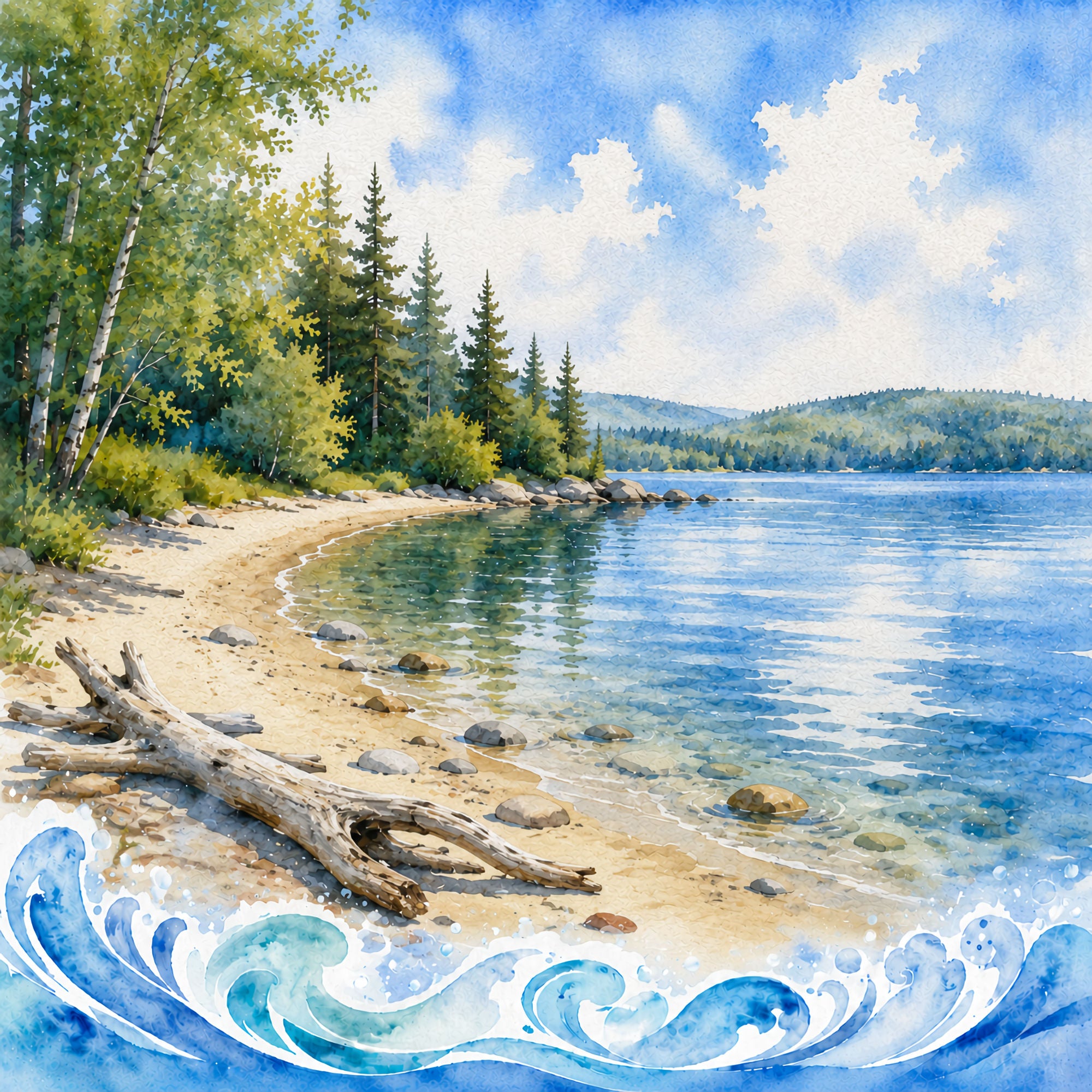 Water Sports Collection Jet Ski Afternoon 12 x 12 Double-Sided Scrapbook Paper by SSC Designs