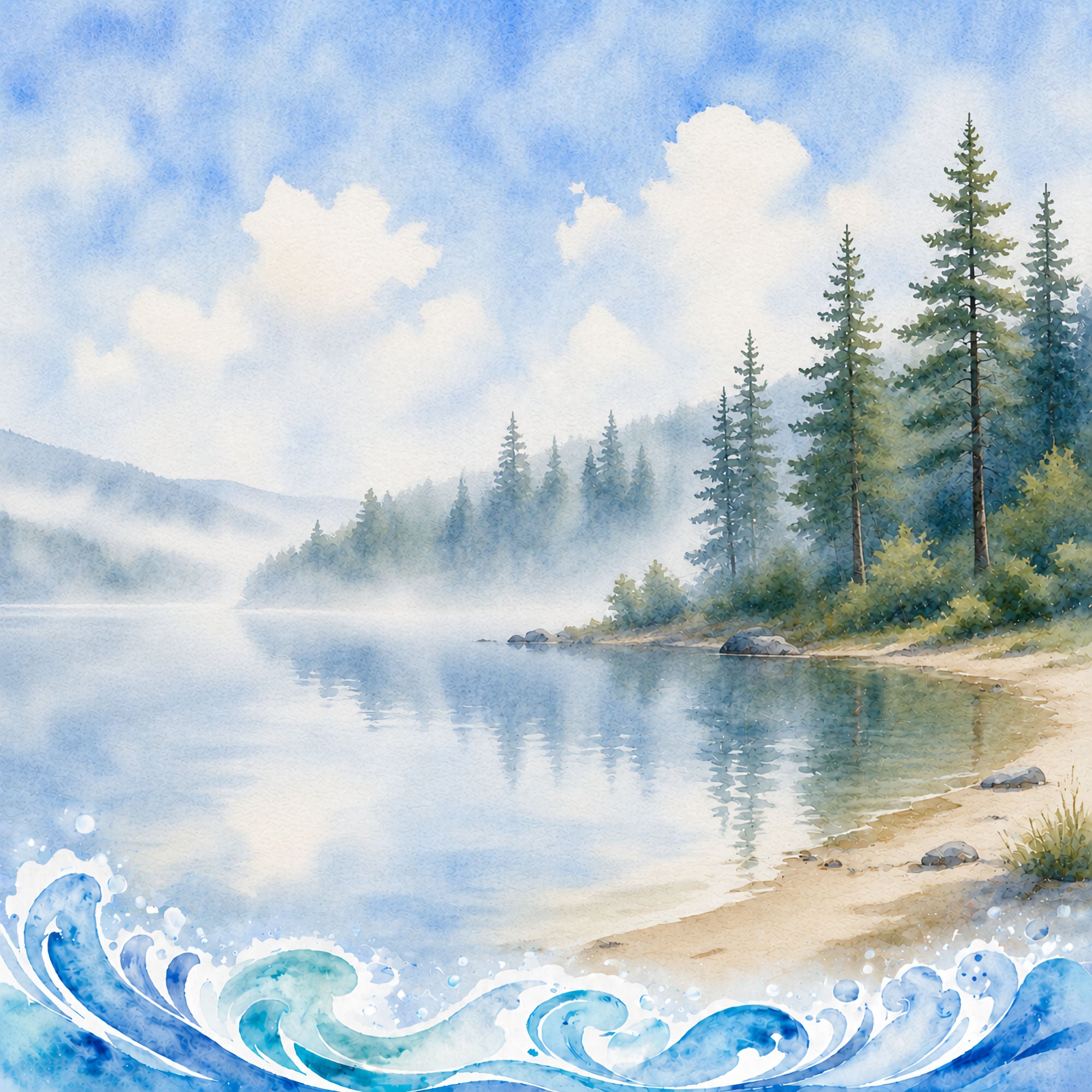 Water Sports Collection Sailing Away 12 x 12 Double-Sided Scrapbook Paper by SSC Designs