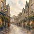 Watercolor Scotland Collection Royal Mile 12 x 12 Double-Sided Scrapbook Paper by SSC Designs