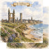 Watercolor Scotland Collection St. Andrews 12 x 12 Double-Sided Scrapbook Paper by SSC Designs
