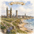 Watercolor Scotland Collection St. Andrews 12 x 12 Double-Sided Scrapbook Paper by SSC Designs