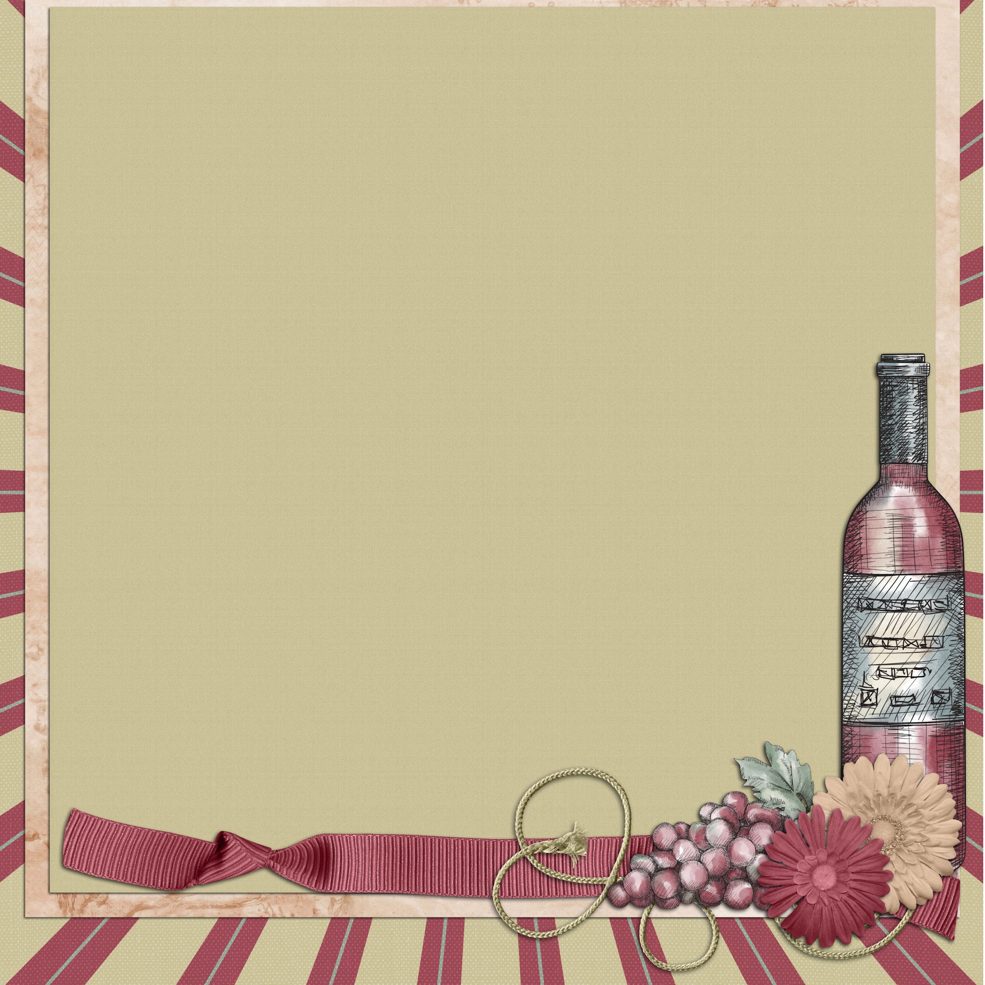 Wine Time Collection Corked 12 x 12 Double-Sided Scrapbook Paper by SSC Designs