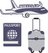 Wheels Up Airplane Title & Accessories 8 x 3 Fully-Assembled Laser Cut Scrapbook Embellishment by SSC Laser Designs