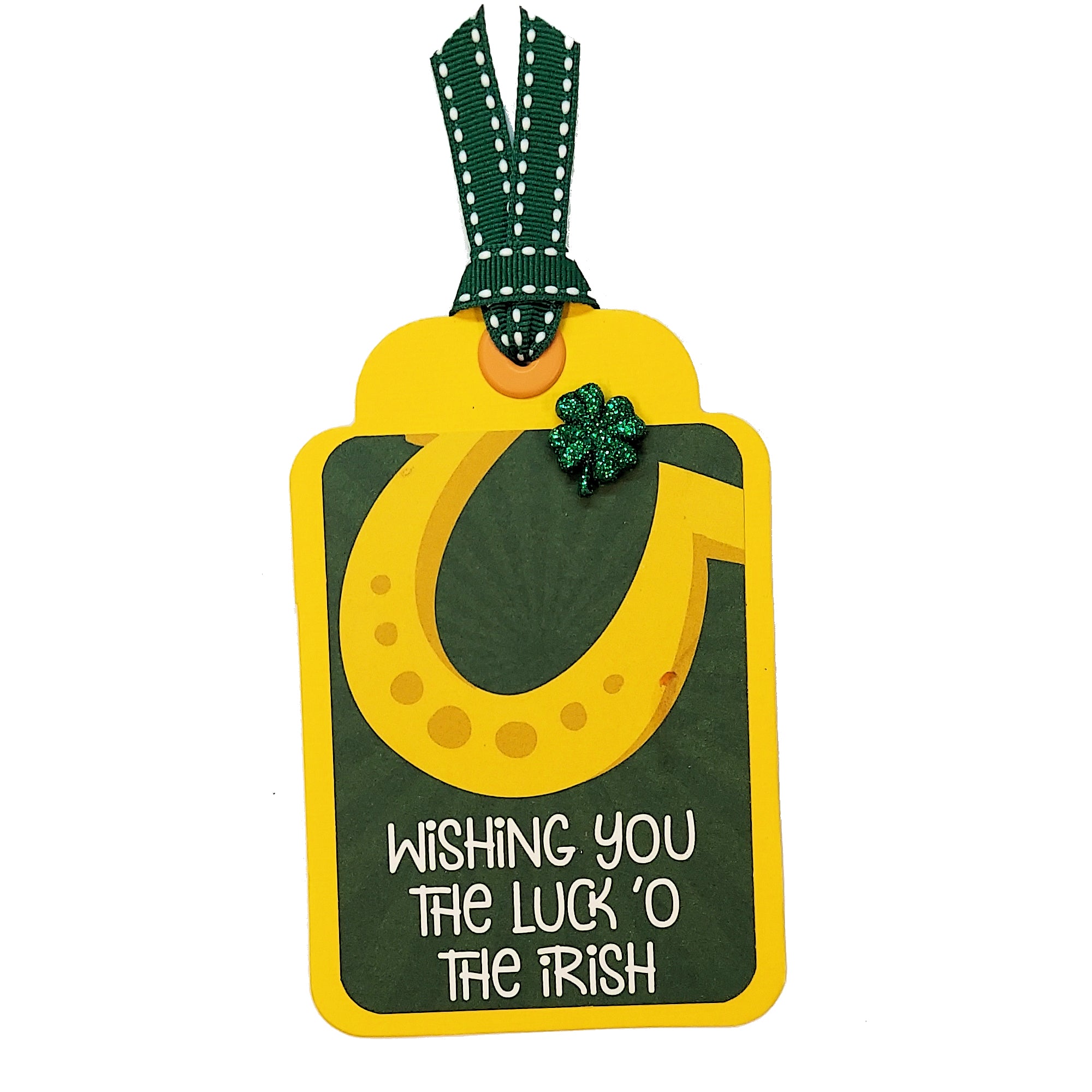 Wishing You The Luck Of The Irish Tag 3 x 5 Coordinating Scrapbook Tag Embellishment by SSC Designs