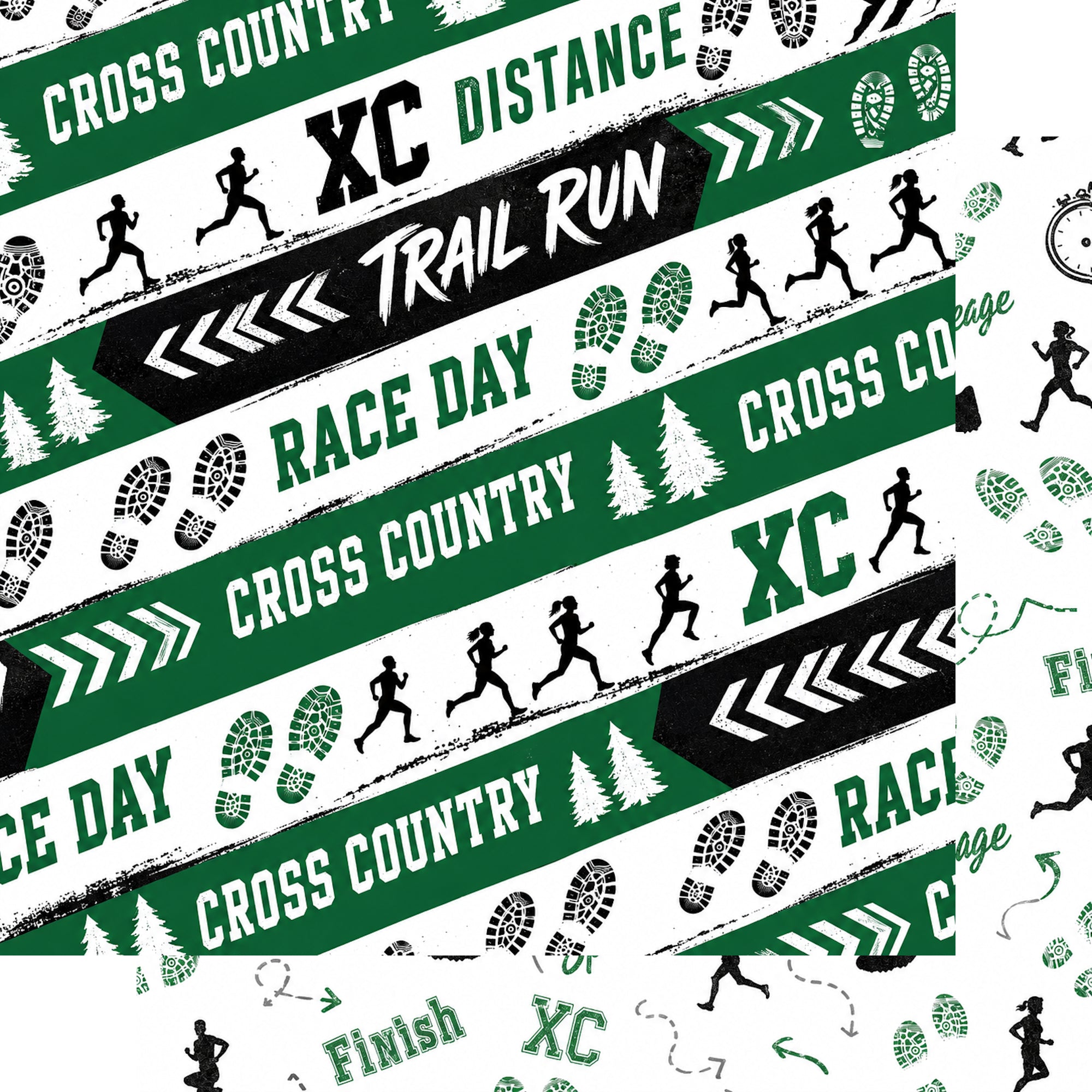 Cross Country Collection Race Day 12 x 12 Double-Sided Scrapbook Paper by SSC Designs