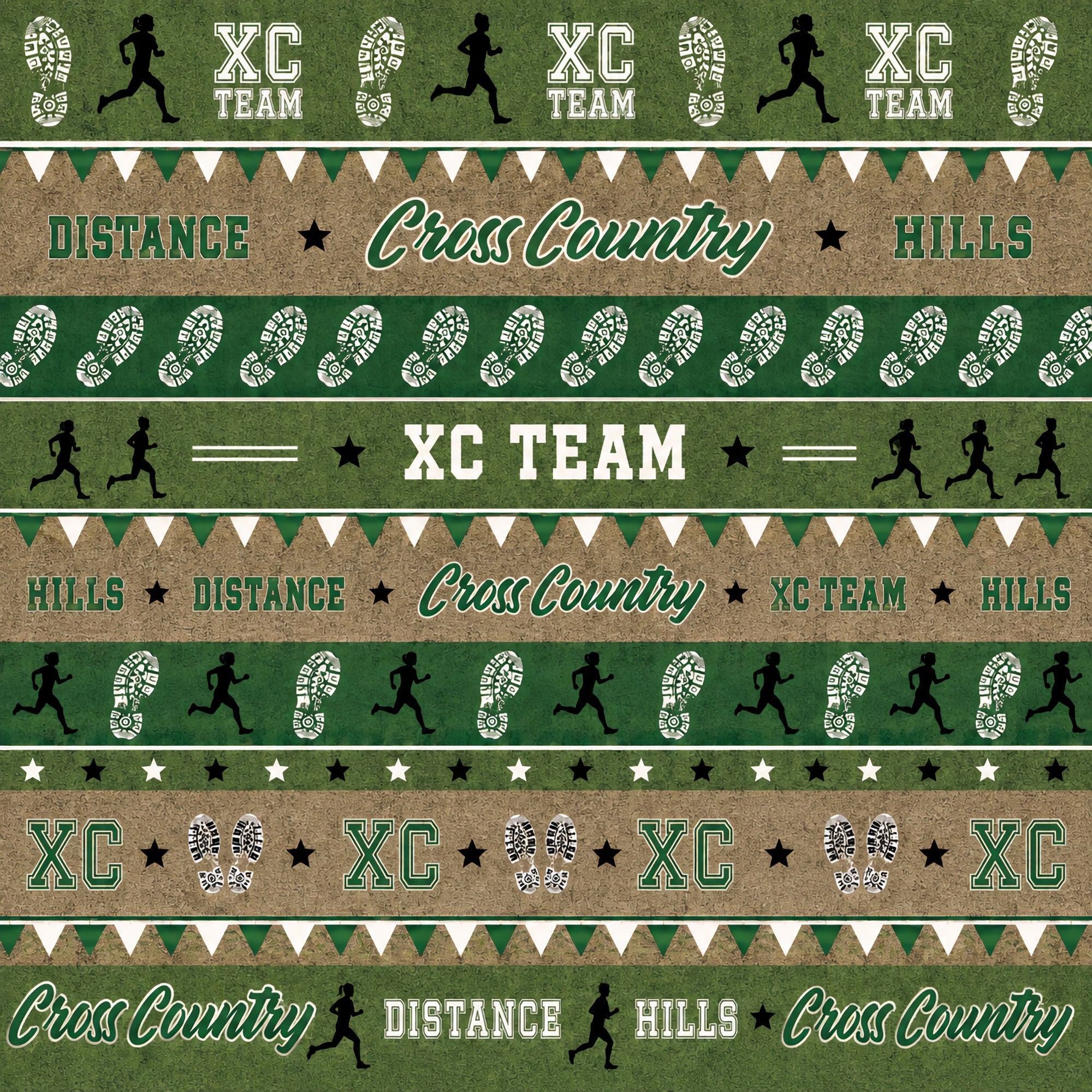 Cross Country Collection XC Team 12 x 12 Double-Sided Scrapbook Paper by SSC Designs