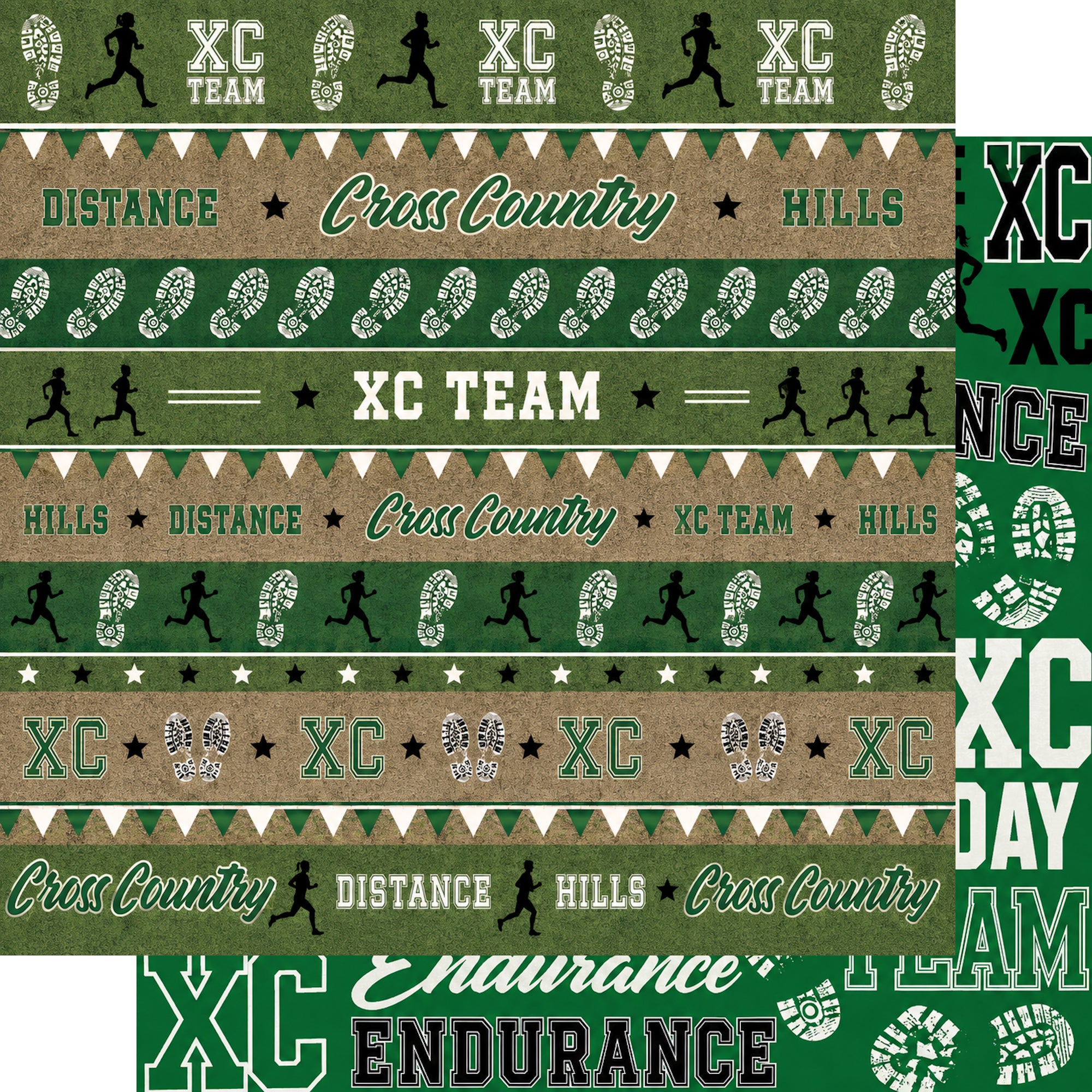 Cross Country Collection XC Team 12 x 12 Double-Sided Scrapbook Paper by SSC Designs
