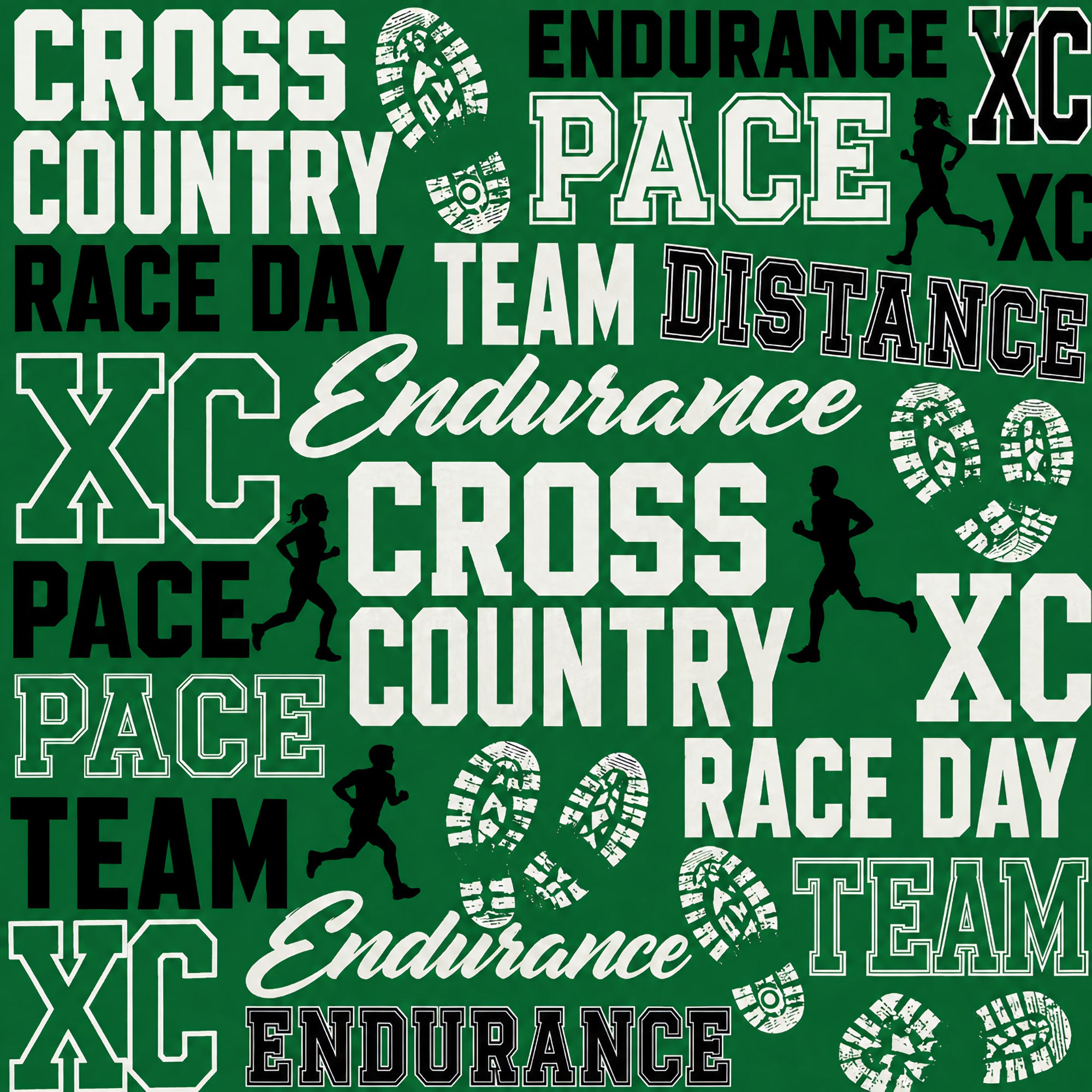 Cross Country Collection XC Team 12 x 12 Double-Sided Scrapbook Paper by SSC Designs