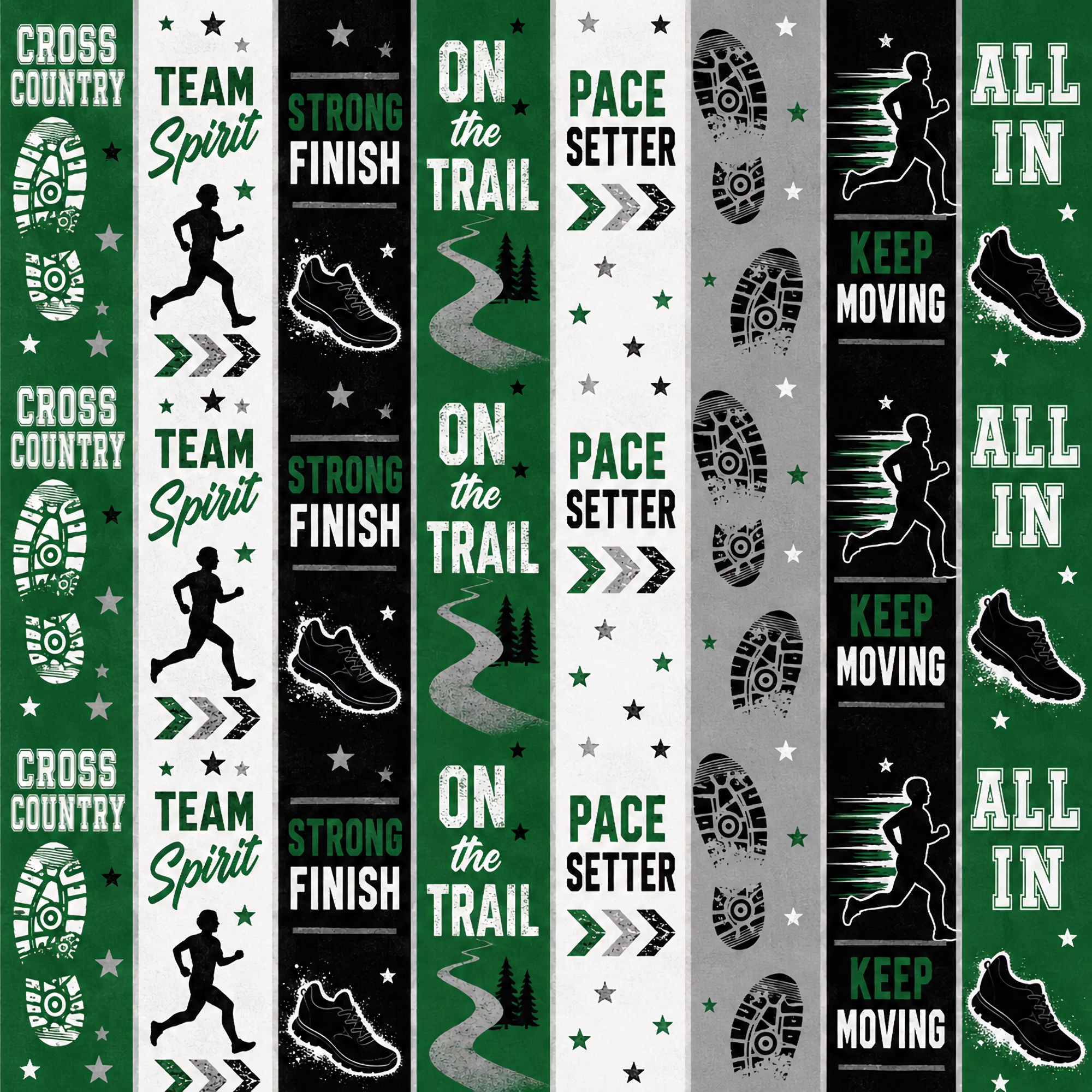 Cross Country Collection Run 12 x 12 Double-Sided Scrapbook Paper by SSC Designs