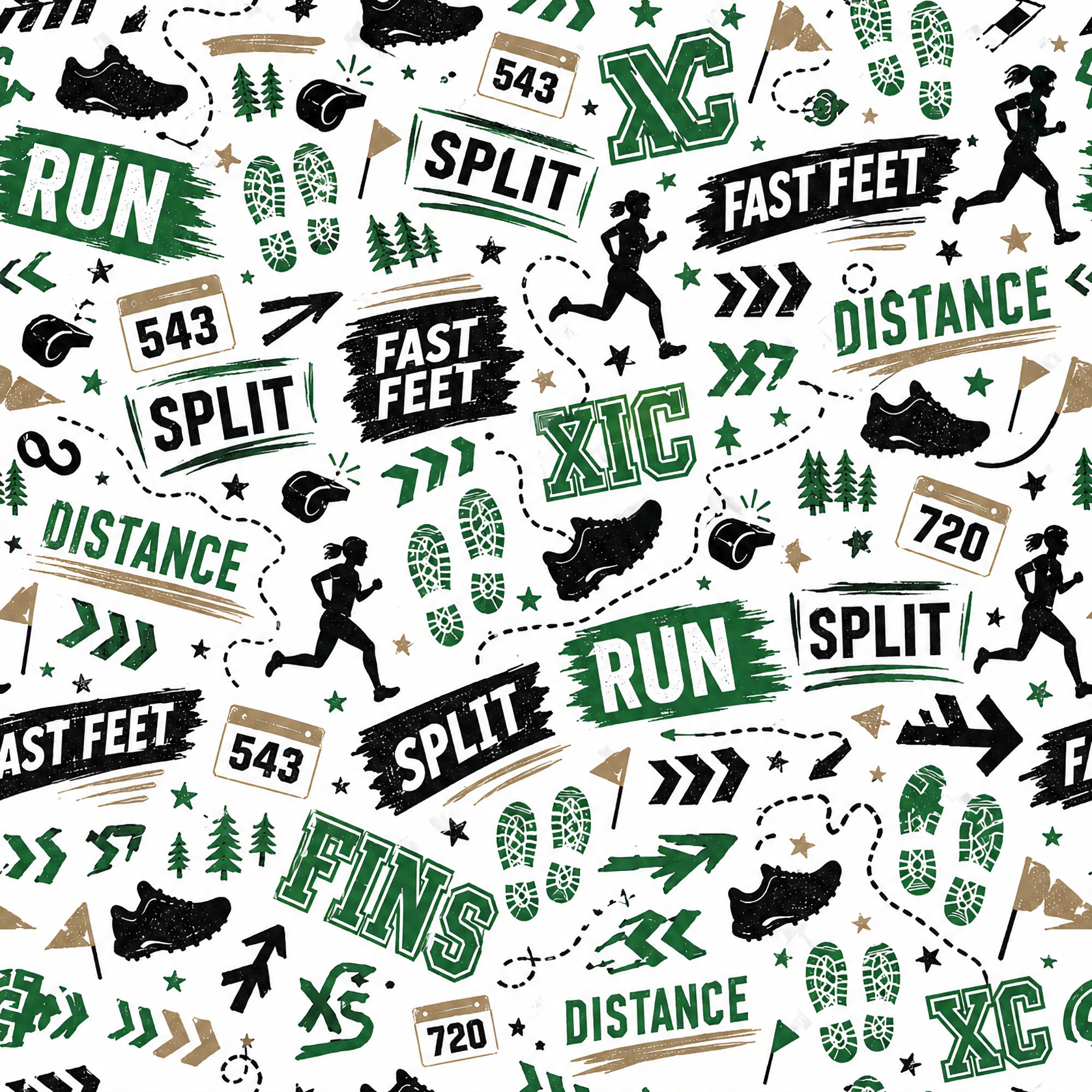 Cross Country Collection Split Time 12 x 12 Double-Sided Scrapbook Paper by SSC Designs