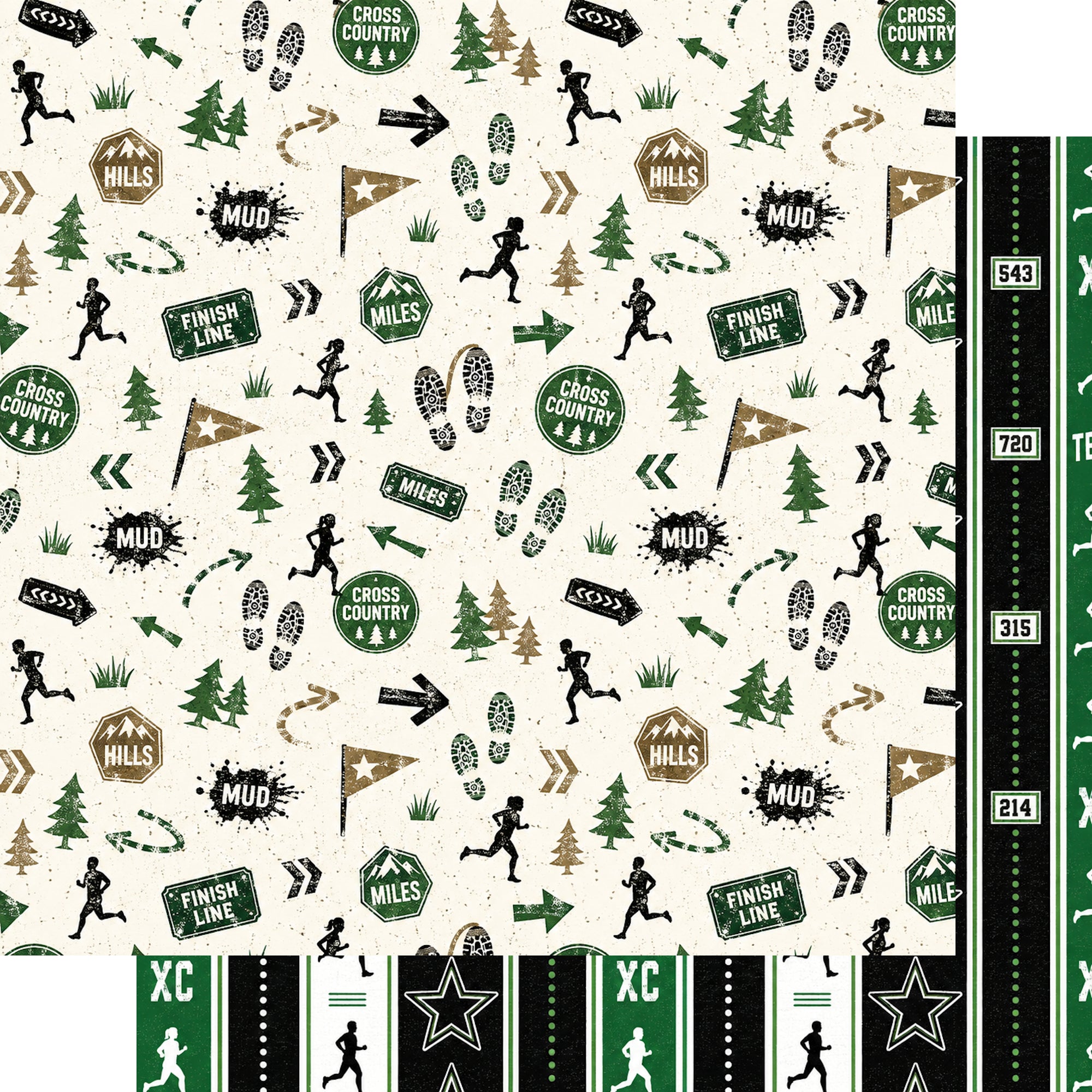 Cross Country Collection Cross Country 12 x 12 Double-Sided Scrapbook Paper by SSC Designs