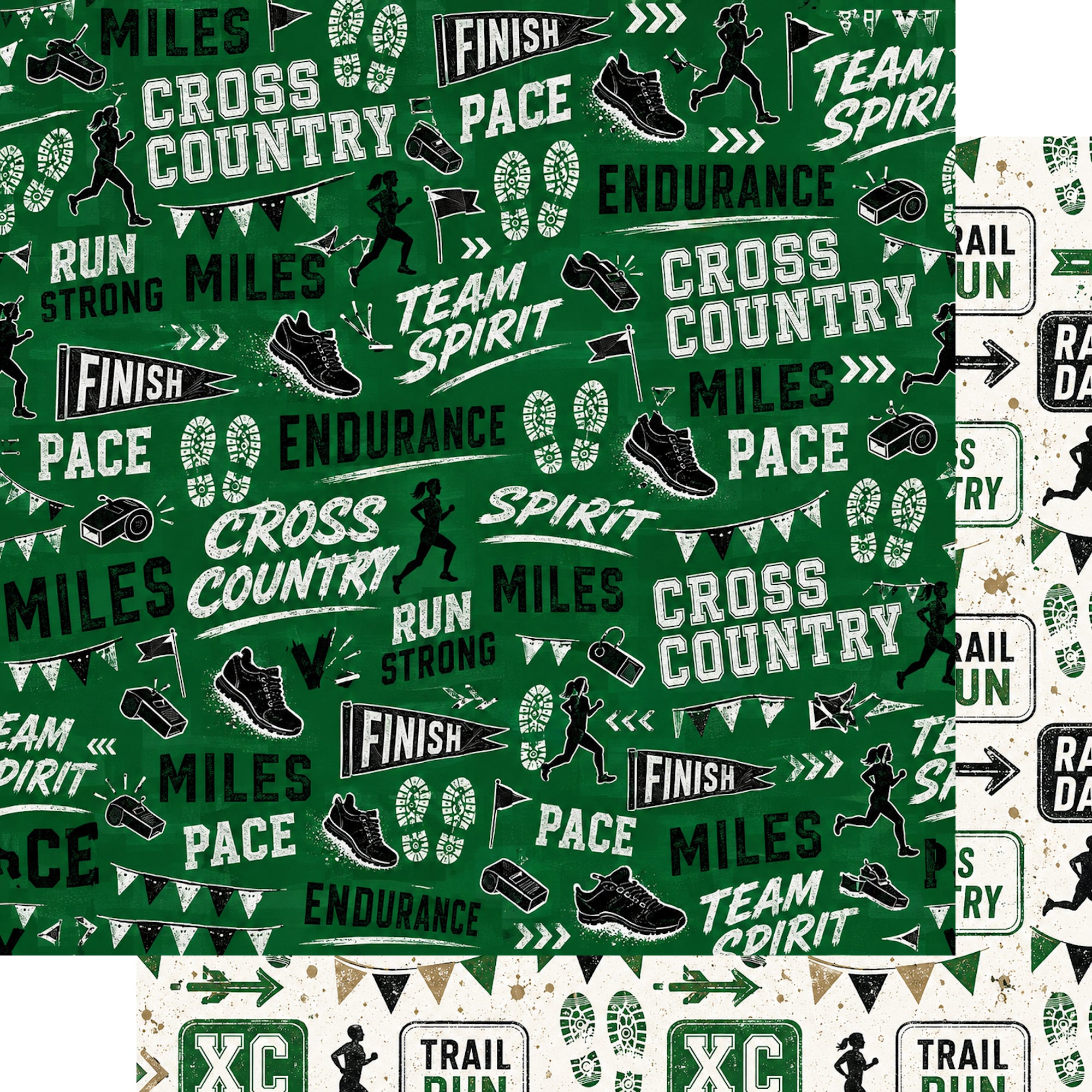Cross Country Collection Endurance 12 x 12 Double-Sided Scrapbook Paper by SSC Designs