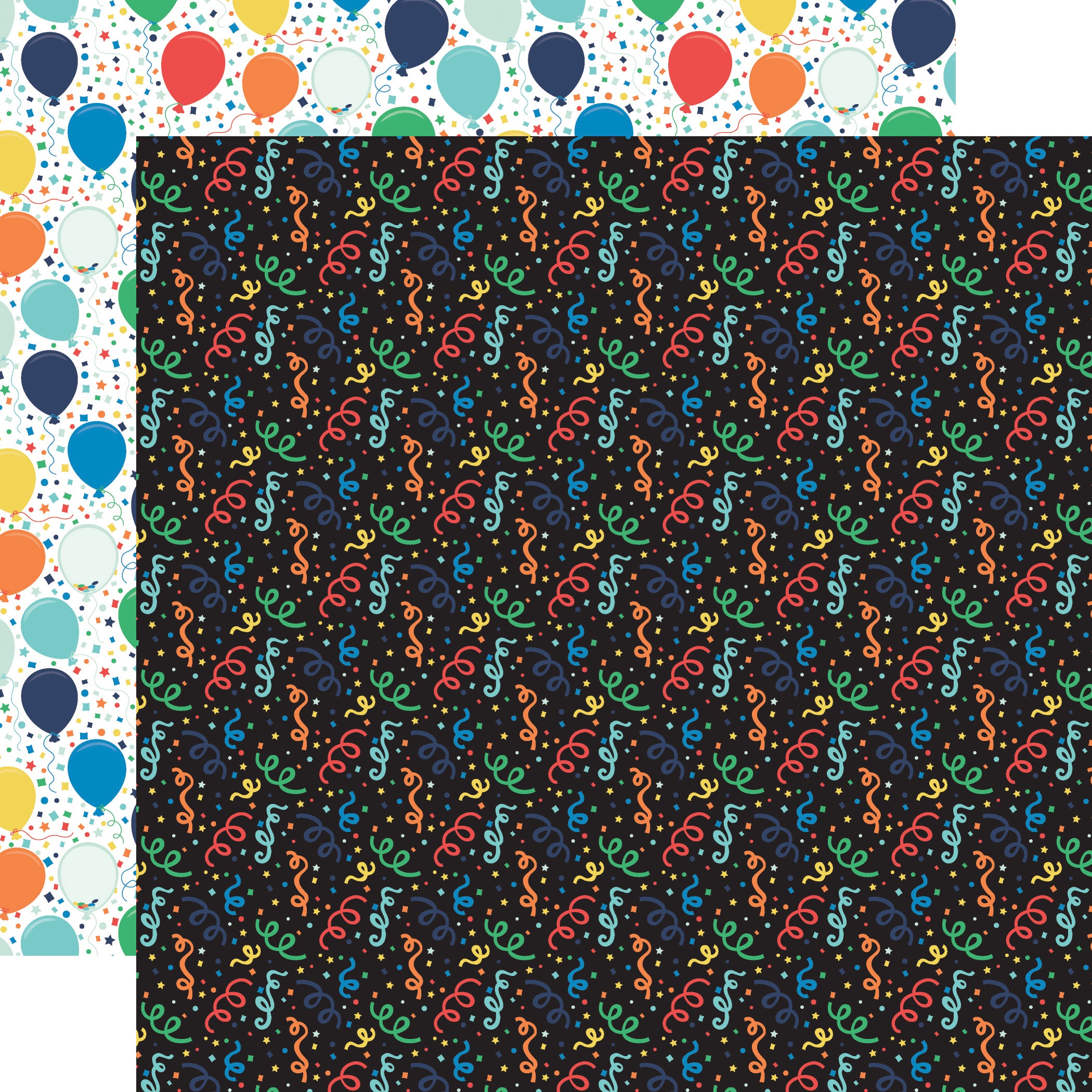 It's Your Birthday Collection Boy Confetti 12 x 12 Double-Sided Scrapbook Paper by Echo Park Paper