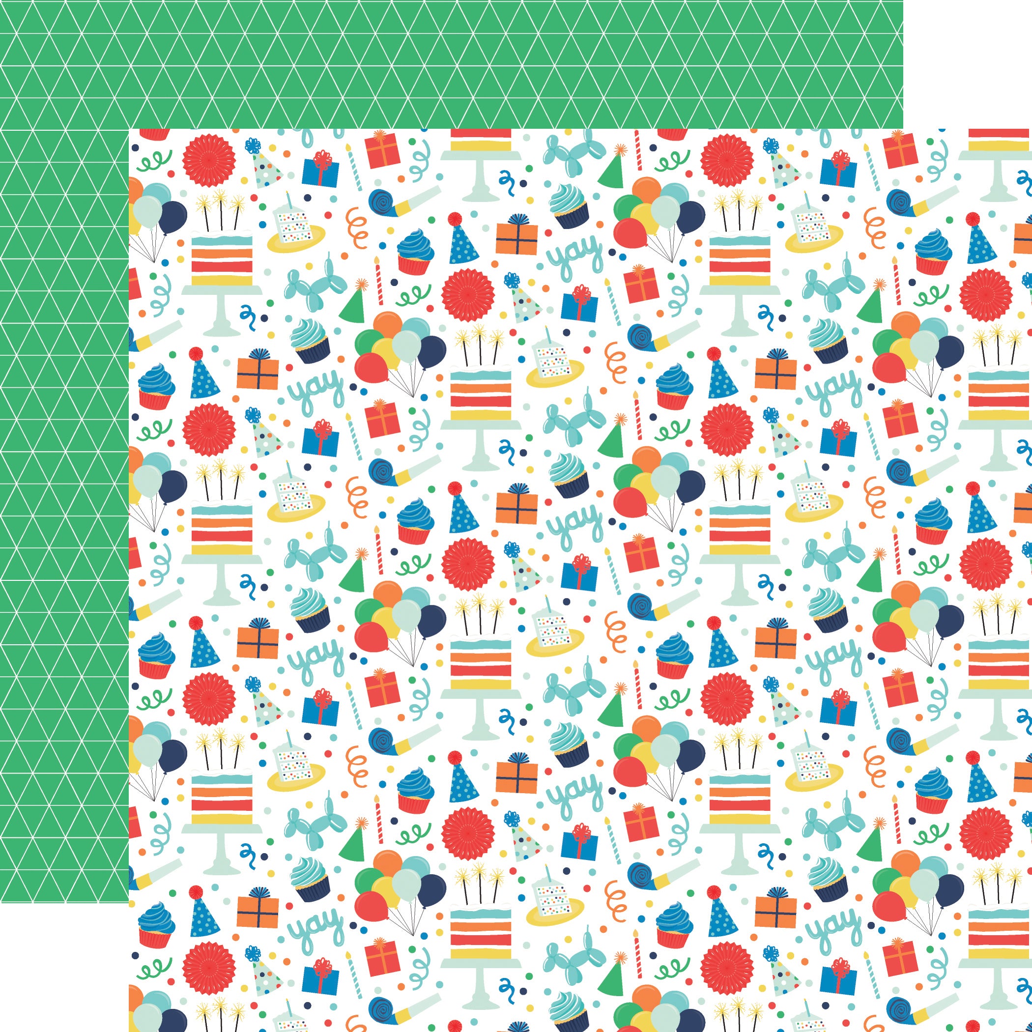 It's Your Birthday Collection Birthday Boy Fun 12 x 12 Double-Sided Scrapbook Paper by Echo Park Paper