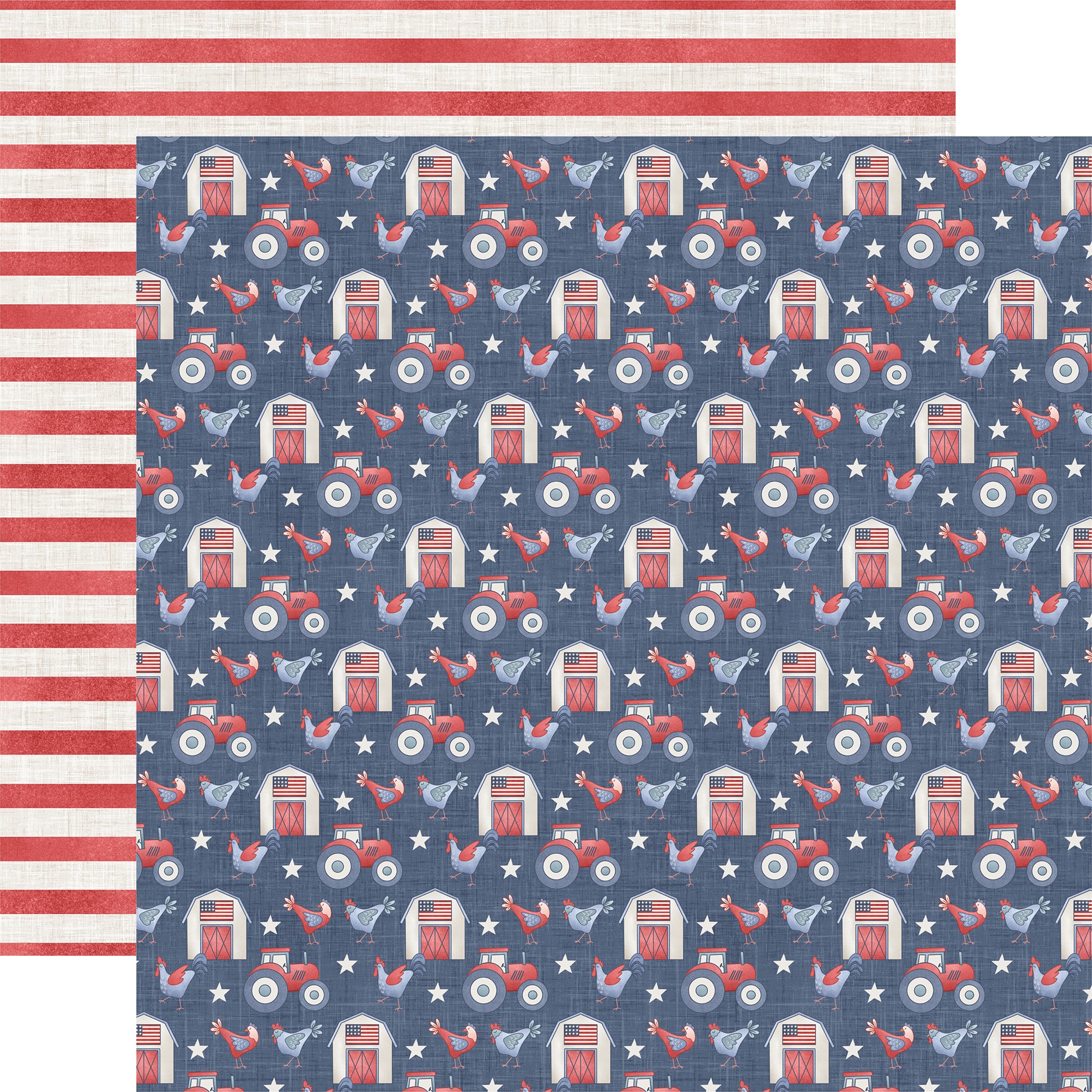 Yankee Doodle 12 x 12 Scrapbook Collection Kit by Echo Park Paper - 13 Pieces