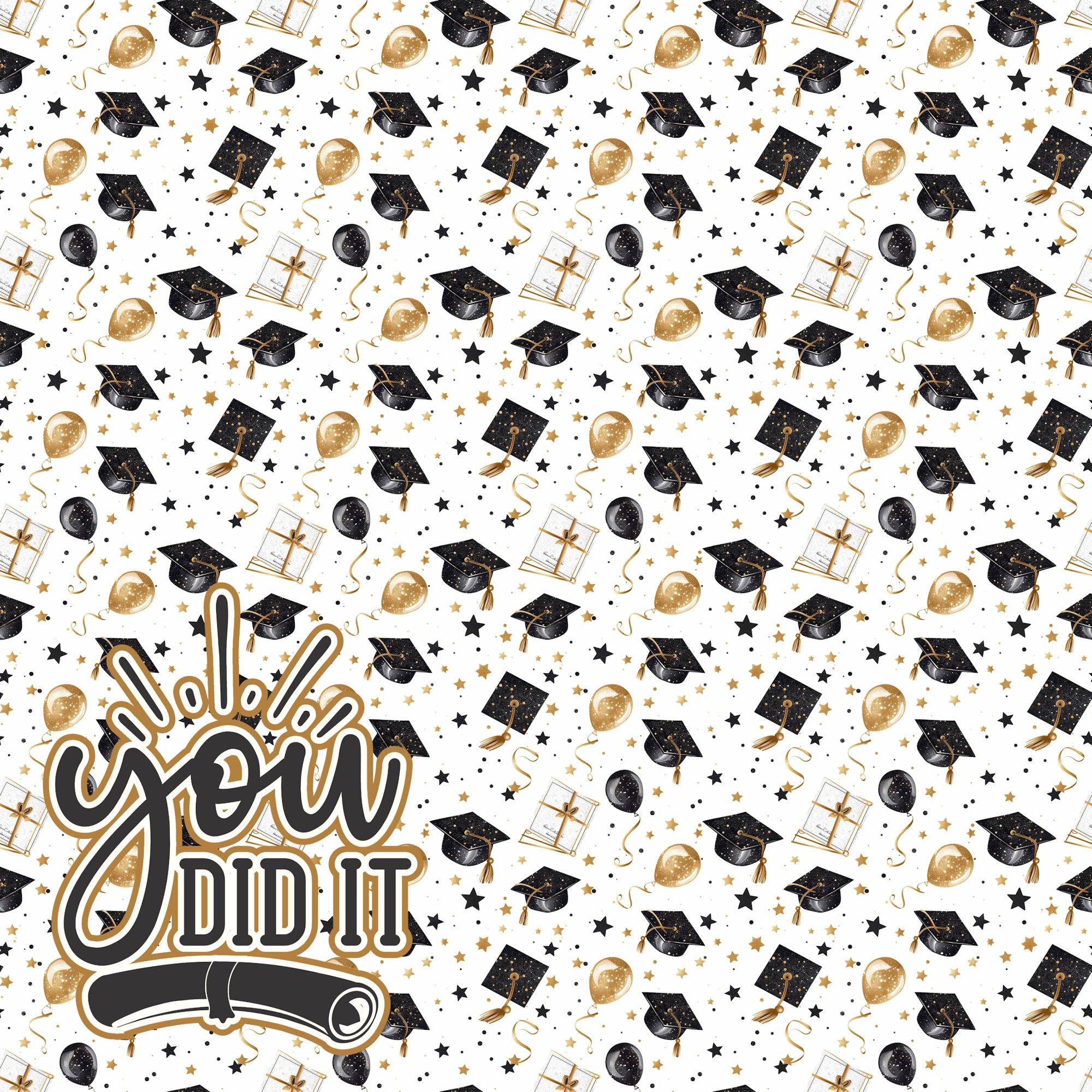 You Did It! Collection Tassels & Triumphs 12 x 12 Double-Sided Scrapbook Paper by SSC Designs