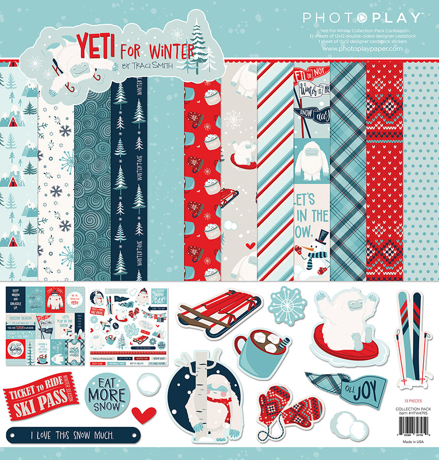 Yeti For Winter Collection 12 x 12 Scrapbook Collection Kit by Photo Play Paper