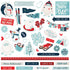Yeti For Winter 12 x 12 Scrapbook Collection Kit by Photo Play Paper - 13 Pieces