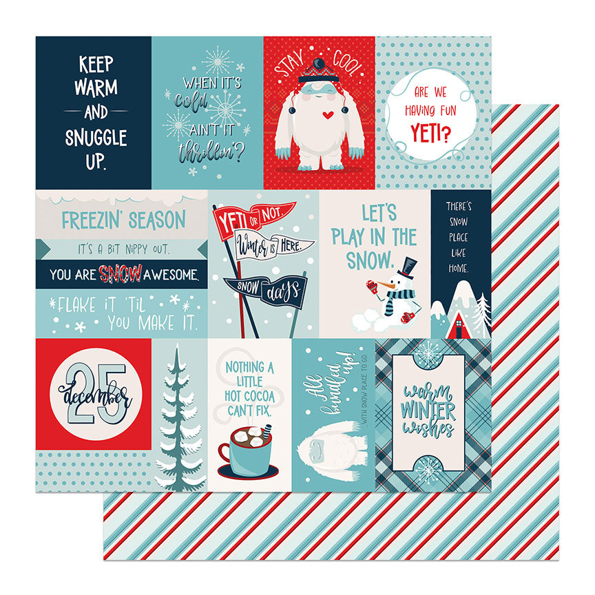 Yeti For Winter 12 x 12 Scrapbook Collection Kit by Photo Play Paper - 13 Pieces