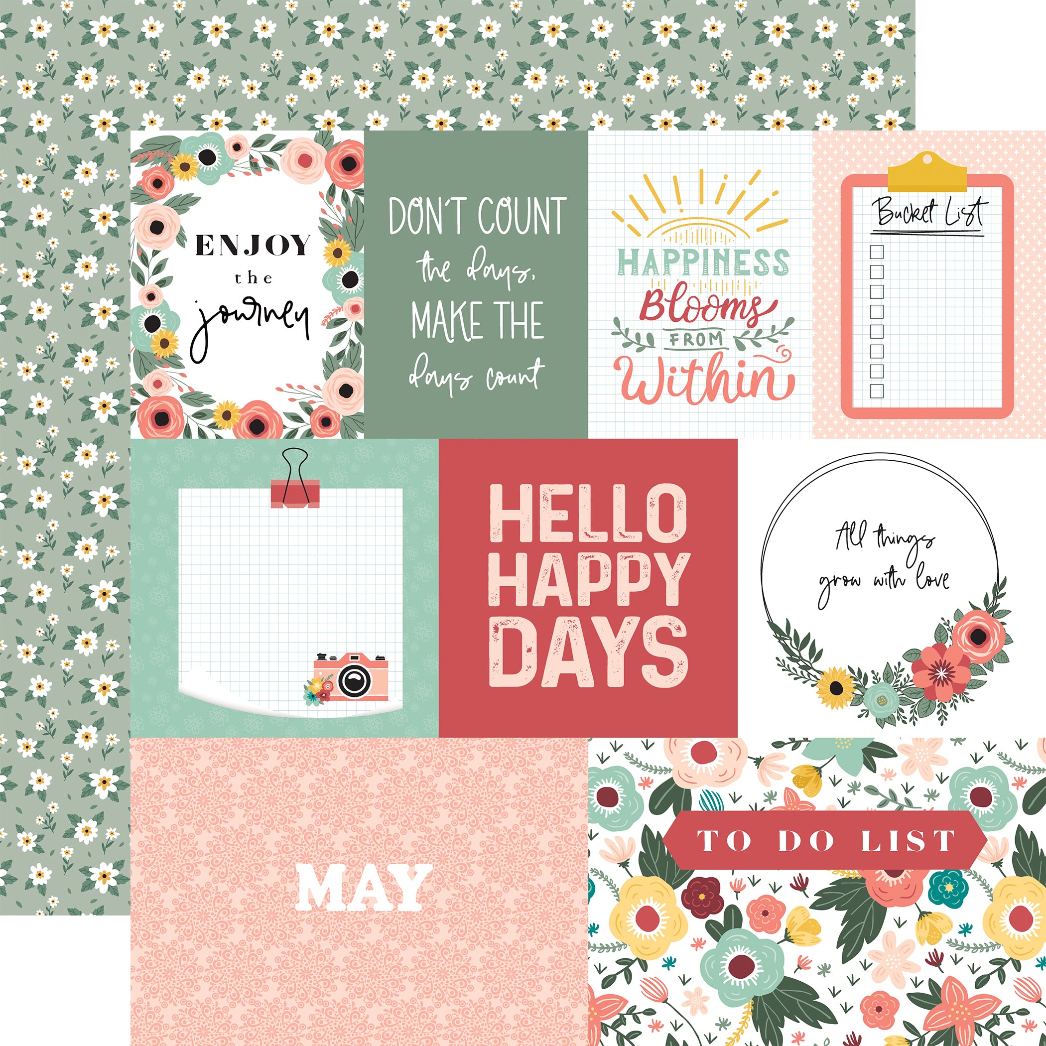 Year In Review Collection May 12 x 12 Double-Sided Scrapbook Paper by Echo Park Paper