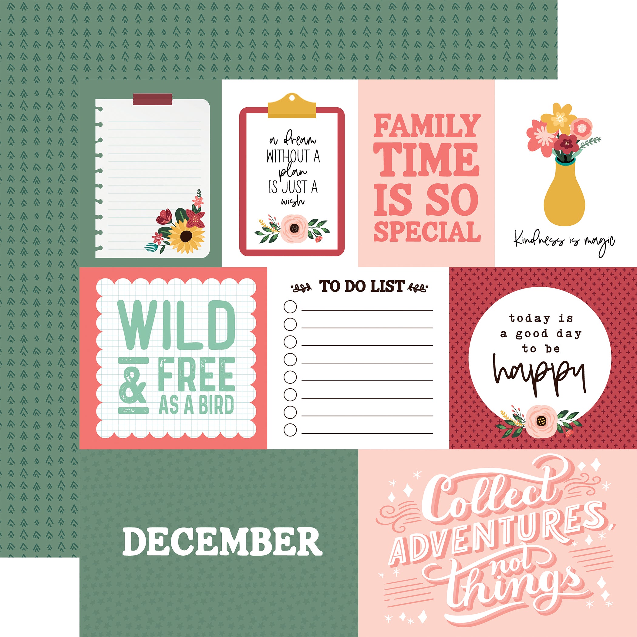 Year In Review Collection December 12 x 12 Double-Sided Scrapbook Paper by Echo Park Paper