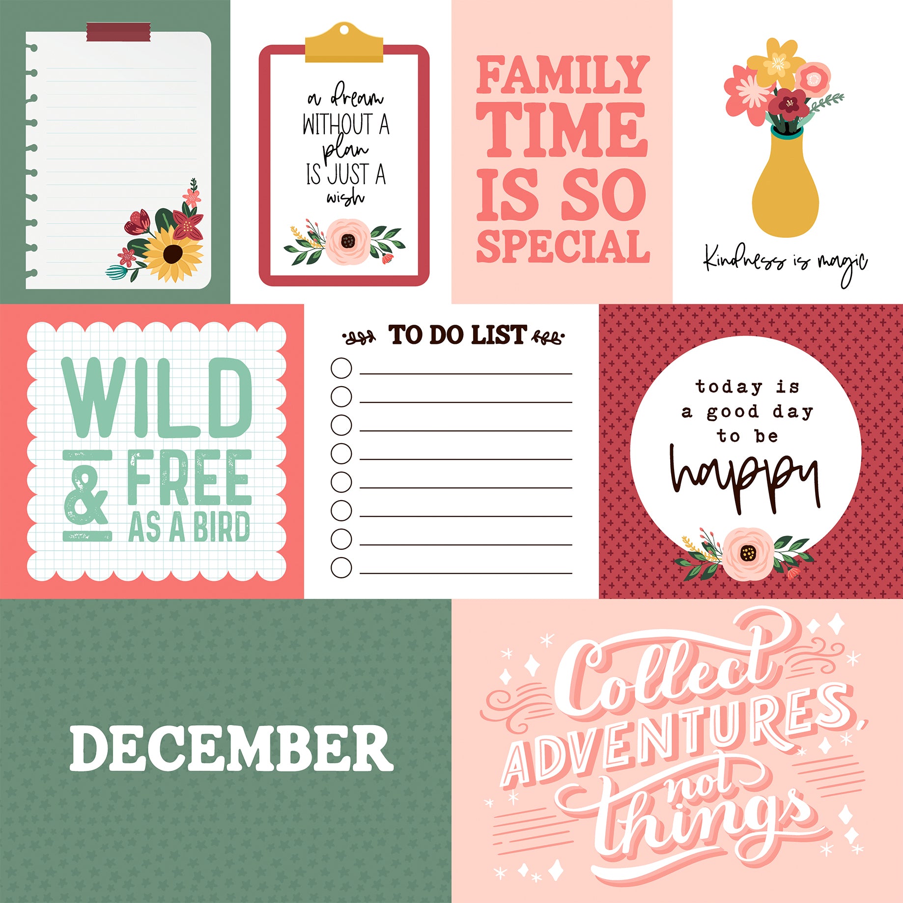 Year In Review Collection December 12 x 12 Double-Sided Scrapbook Paper by Echo Park Paper