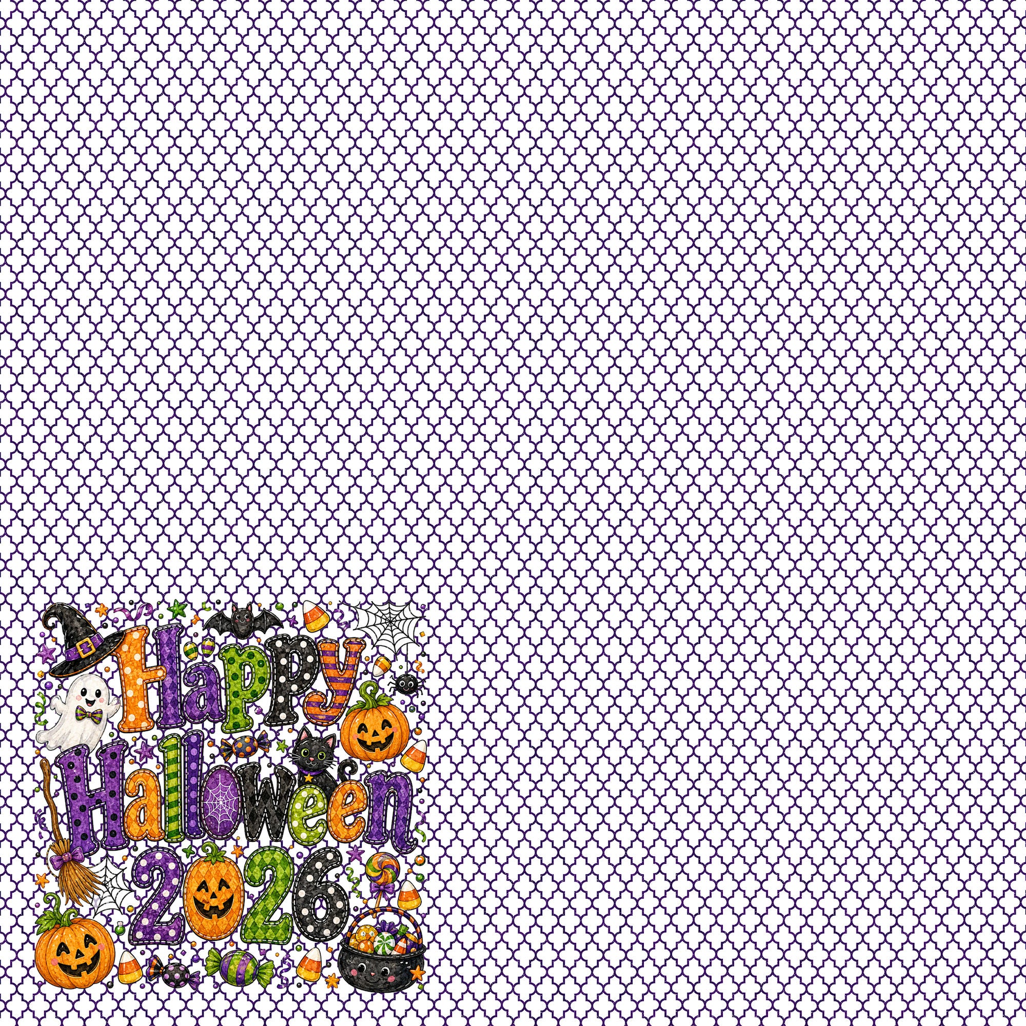 Yearly Holidays 2026 Collection Happy Halloween 12 x 12 Double-Sided Scrapbook Paper by SSC Designs