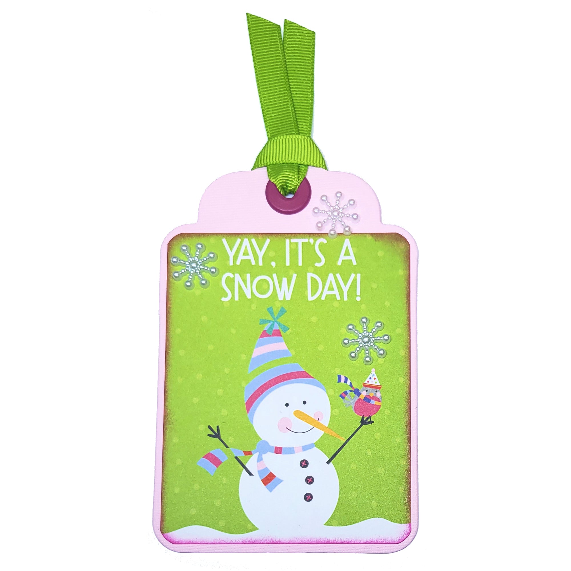 Terrific Tags Collection Snow Day 3x5 Scrapbook Tag Embellishment by SSC Designs