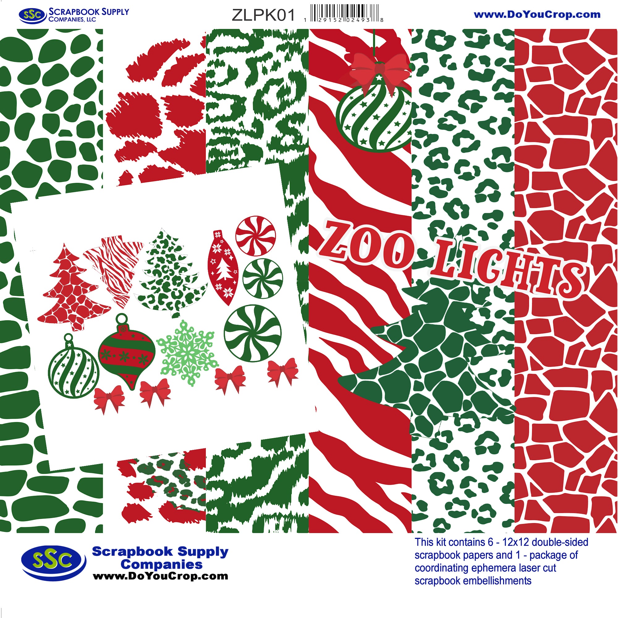 Zoo Lights 12 x 12 Scrapbook Paper & Embellishment Kit by SSC Designs