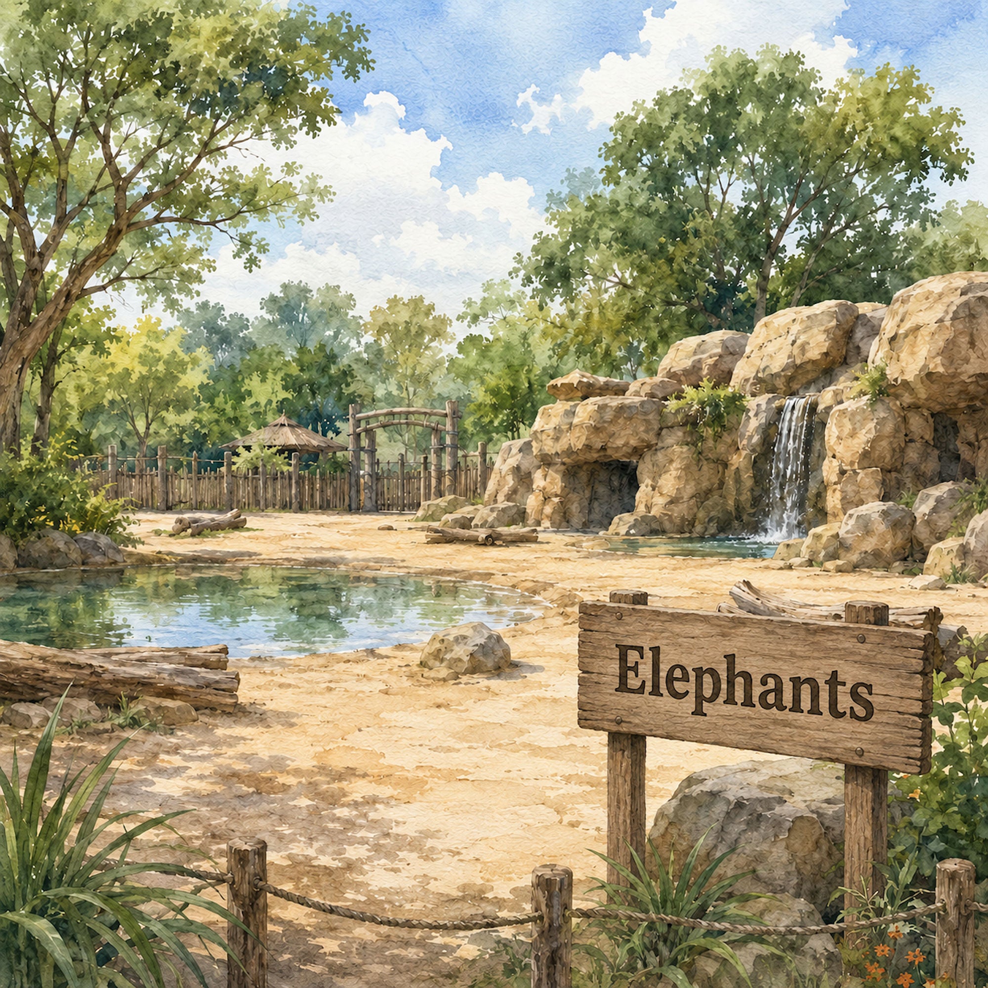 Zoo Adventures Collection Elephant Adventures 12 x 12 Double-Sided Scrapbook Paper by SSC Designs
