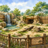Zoo Adventures Collection Roar and Explore 12 x 12 Double-Sided Scrapbook Paper by SSC Designs