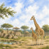 Zoo Adventures Collection Giraffe Encounters 12 x 12 Double-Sided Scrapbook Paper by SSC Designs