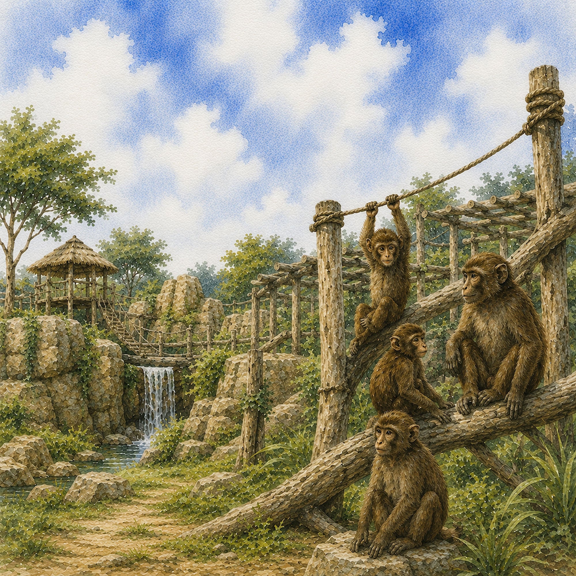 Zoo Adventures Collection Monkeying Around 12 x 12 Double-Sided Scrapbook Paper by SSC Designs