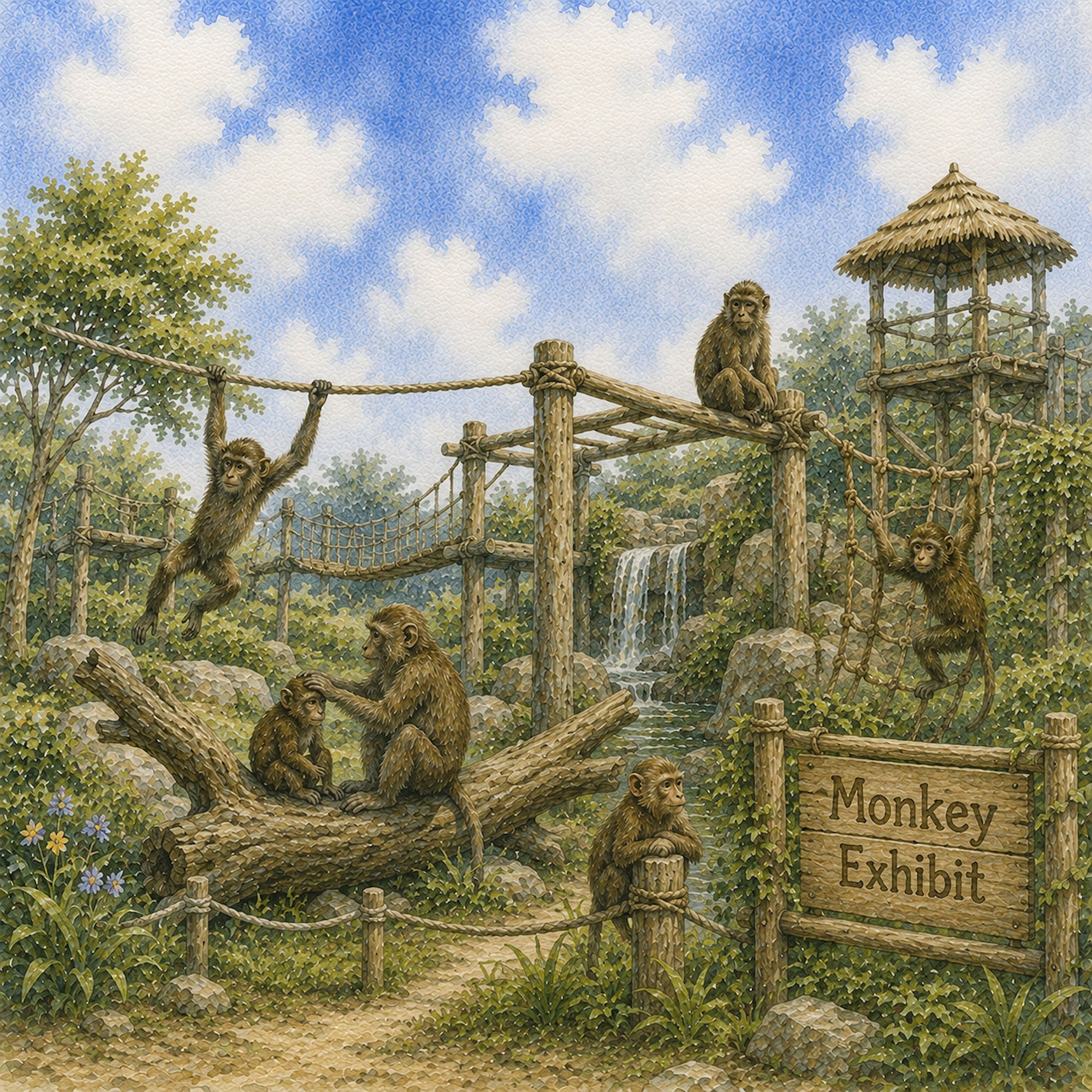 Zoo Adventures Collection Monkeying Around 12 x 12 Double-Sided Scrapbook Paper by SSC Designs