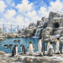 Zoo Adventures Collection Playful Penguins 12 x 12 Double-Sided Scrapbook Paper by SSC Designs