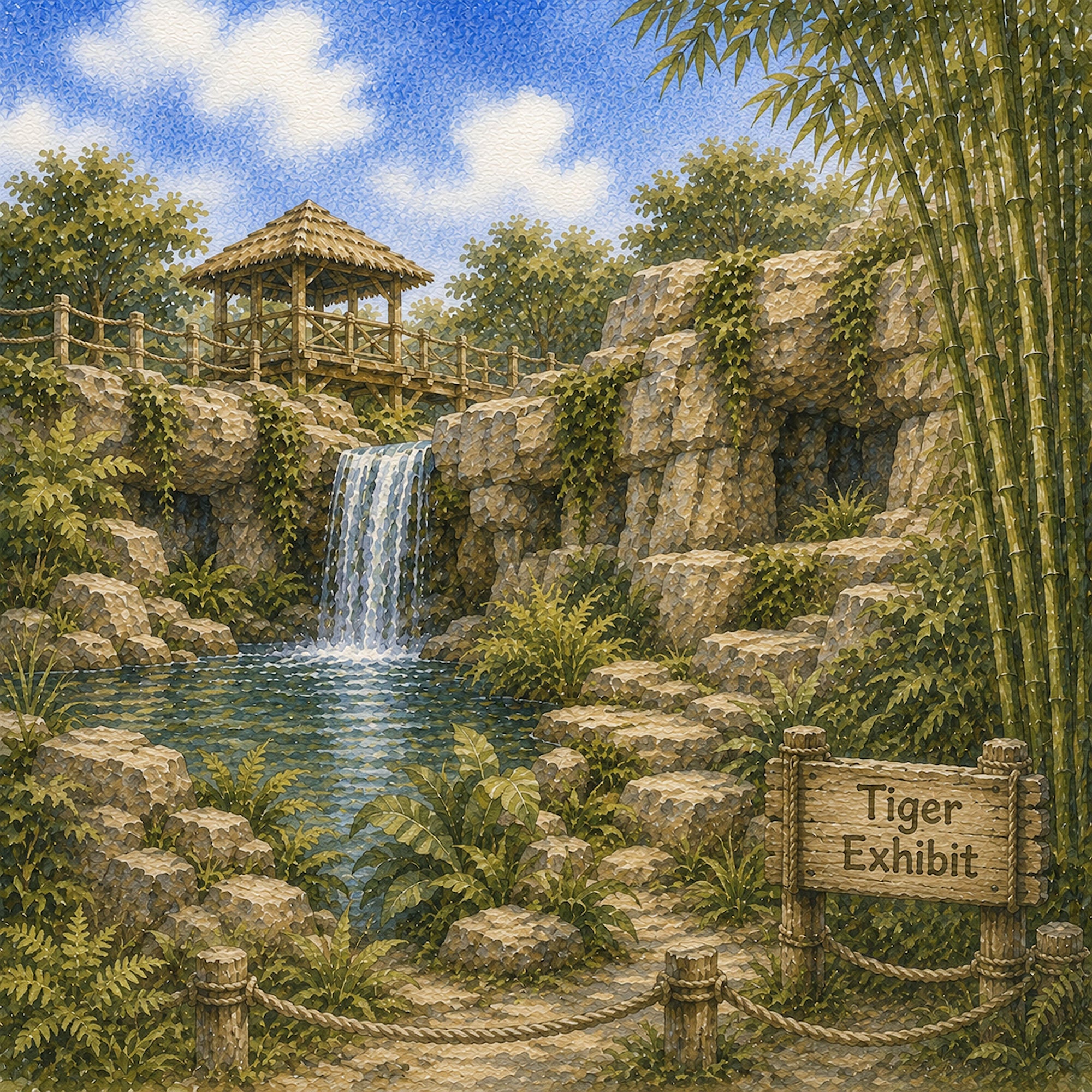 Zoo Adventures Collection Eye of the Tiger 12 x 12 Double-Sided Scrapbook Paper by SSC Designs