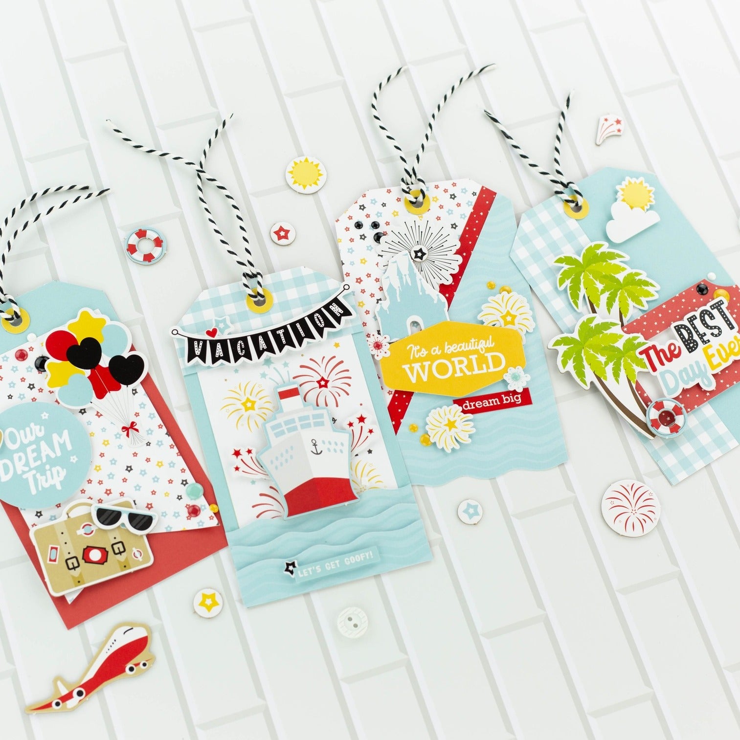 A Magical Voyage Scrapbook Paper & Sticker Collection Kit by Echo Park Paper - 13 Pieces