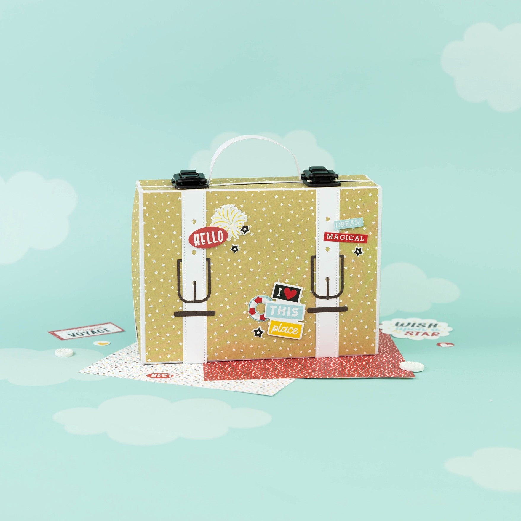 A Magical Voyage Scrapbook Paper & Sticker Collection Kit by Echo Park Paper - 13 Pieces