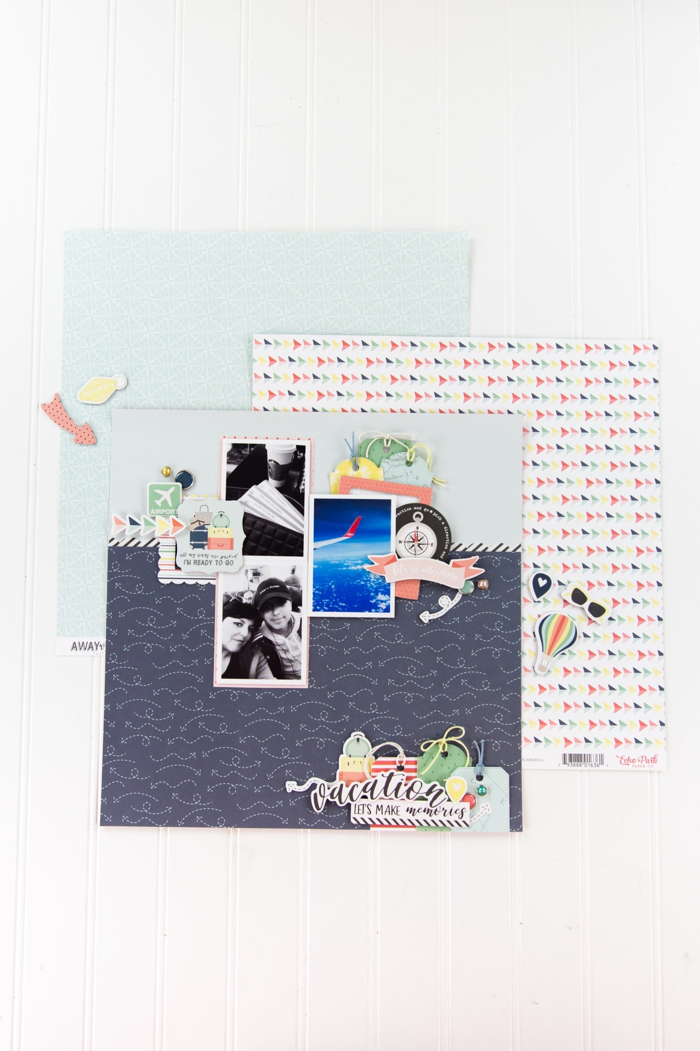 Away We Go Collection Explore & Discover 12 x 12 Double-Sided Scrapbook Paper by Echo Park Paper