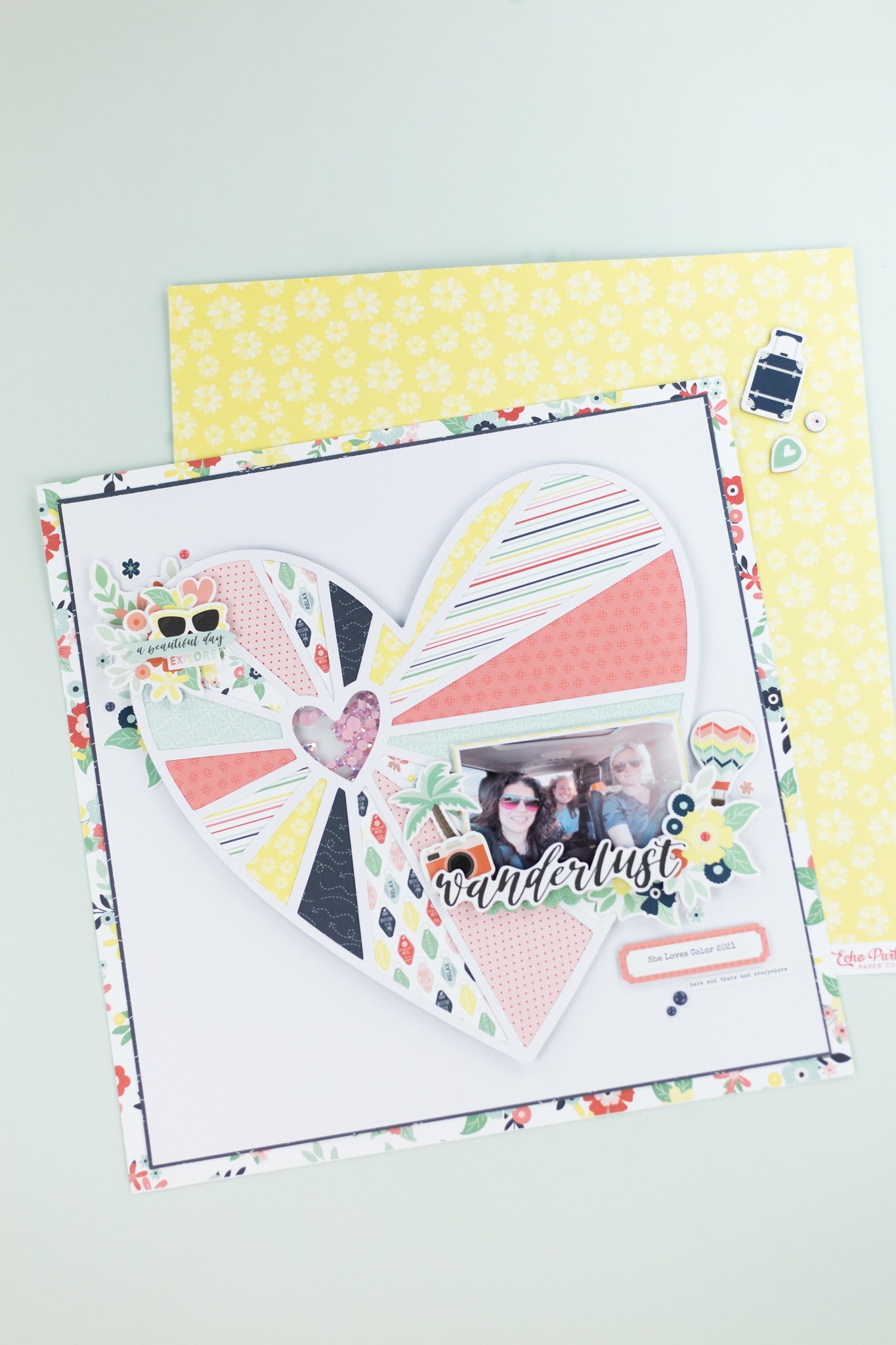 Away We Go Collection Globes 12 x 12 Double-Sided Scrapbook Paper by Echo Park Paper