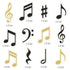 Music Notes Die Cut Sticker Pack by Paper House Productions - 24 stickers - Scrapbook Supply Companies