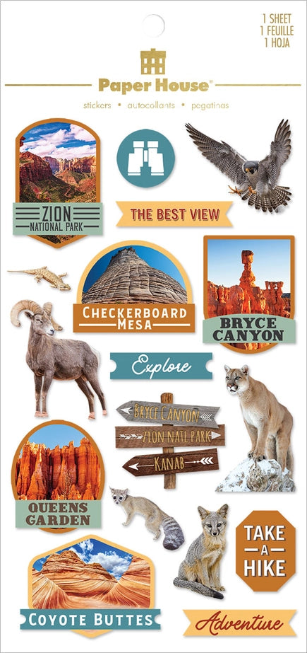 National Parks Collection 4x7 3D Foil Scrapbook Embellishment by Paper House Productions