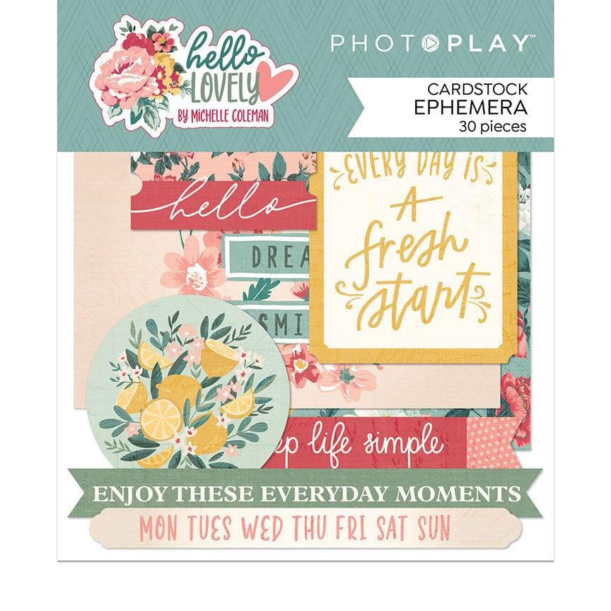 Hello Lovely Collection 5 x 5 Die Cut Scrapbook Embellishments by Photo Play Paper
