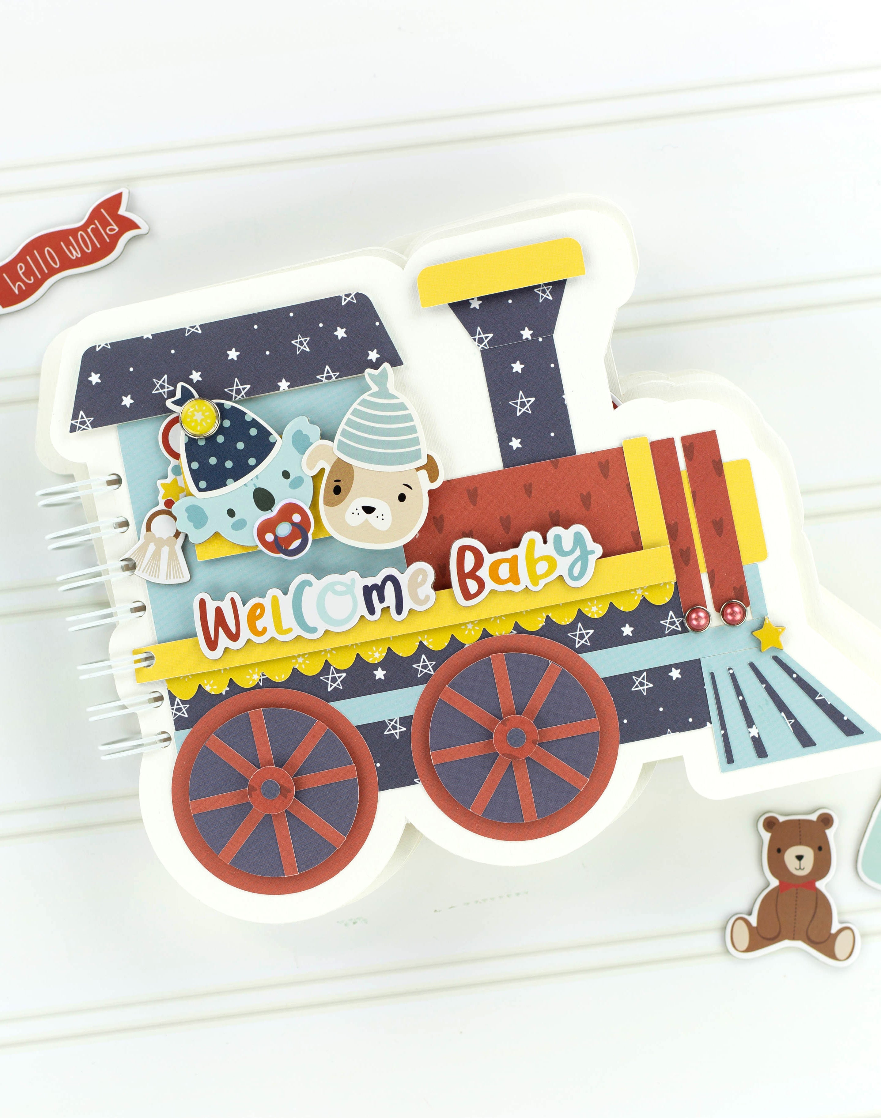 Baby Boy On Board 12 x 12 Scrapbook Collection Kit by Echo Park Paper - 13 Pieces