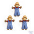 Dress It Up Collection Blue Scarecrow Scrapbook Buttons by Jesse James Buttons - 3 Pieces