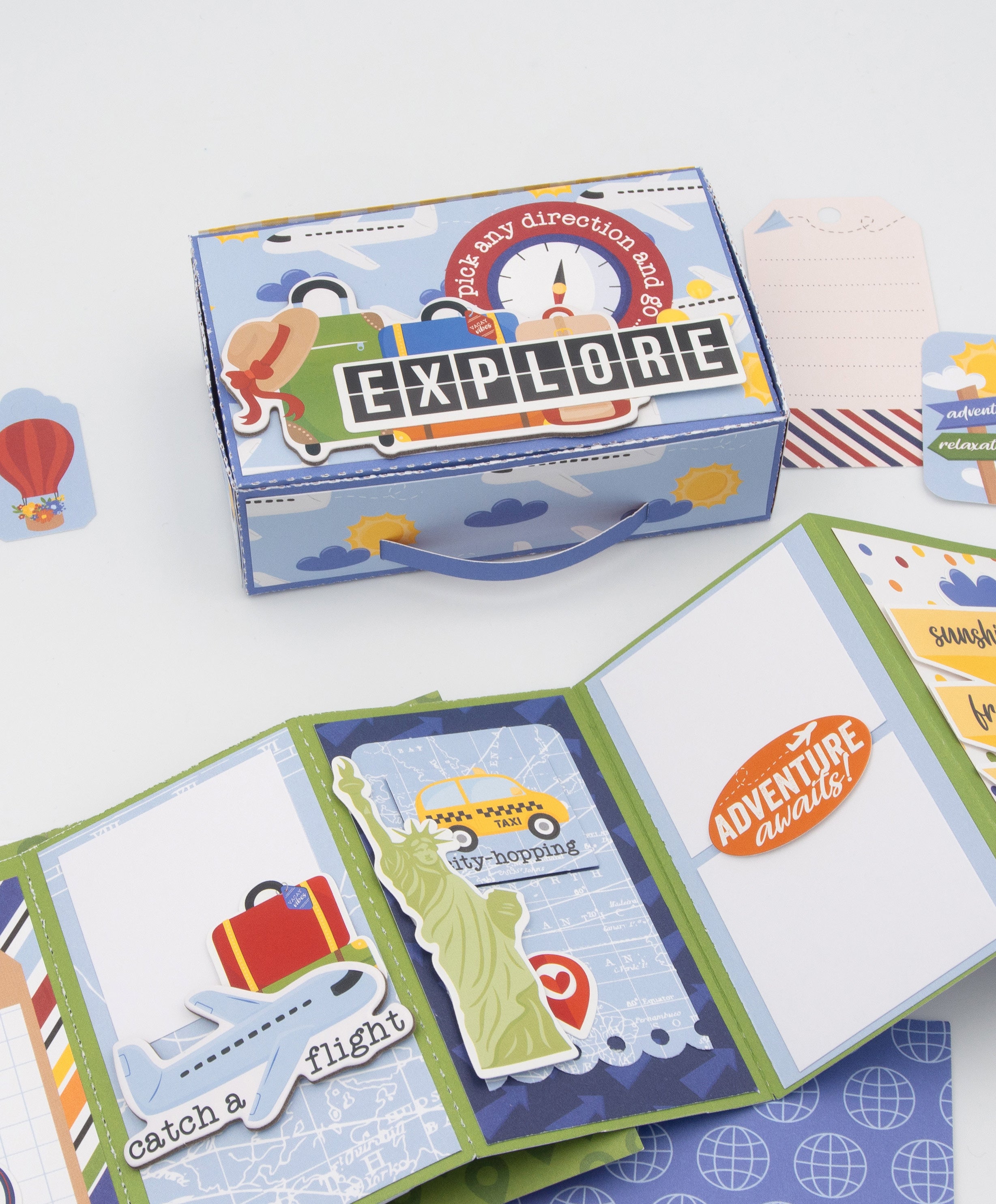 Born To Travel Collection 6x6 Cardmakers Mega Pad by Echo Park Paper - 48 Double-Sided Papers